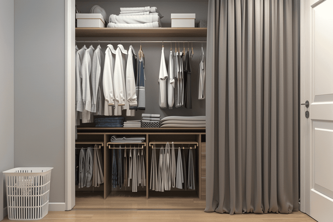 How to Use Curtains for Closet Doors? - TheHues