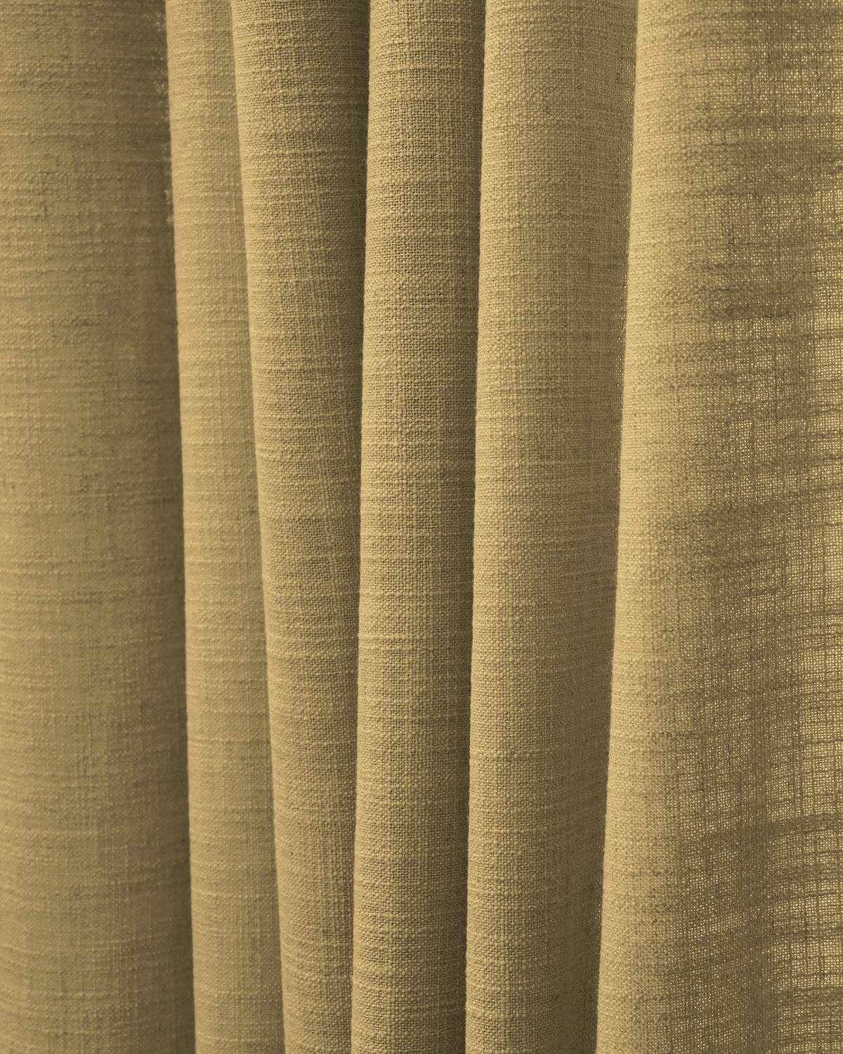Close-up of Cassie Linen Blend Fabric drapery, showcasing its natural texture and soft folds for custom window treatments.
