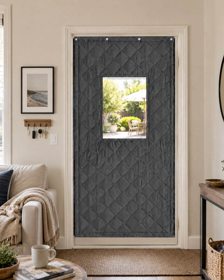 Oxford Thermal Insulated & Soundproof Custom Door Curtain With PVC