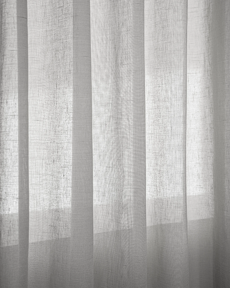 Yarn Sheer Ripple Fold Custom Curtains With Track