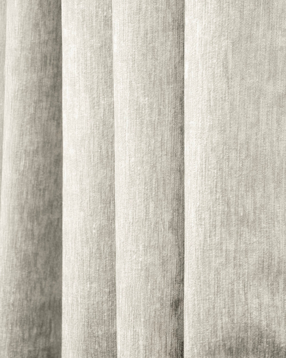 Close-up of Quinn 100% Blackout OEKO Heavyweight Velvet custom curtain, revealing plush texture & elegant folds for premium home decor.