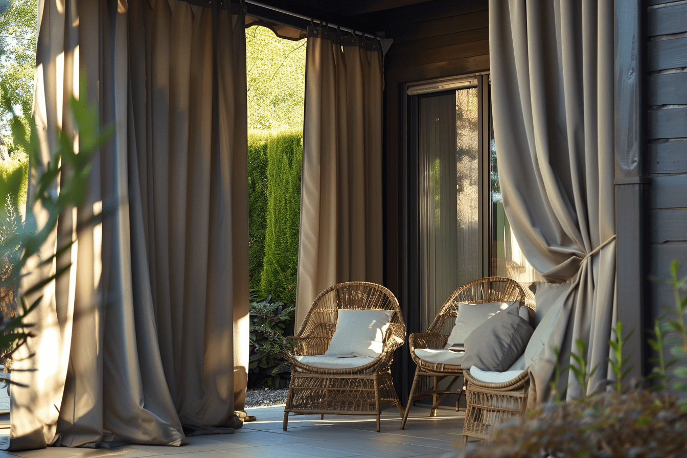 How to Hang Outdoor Curtains Around Your Patio - TheHues