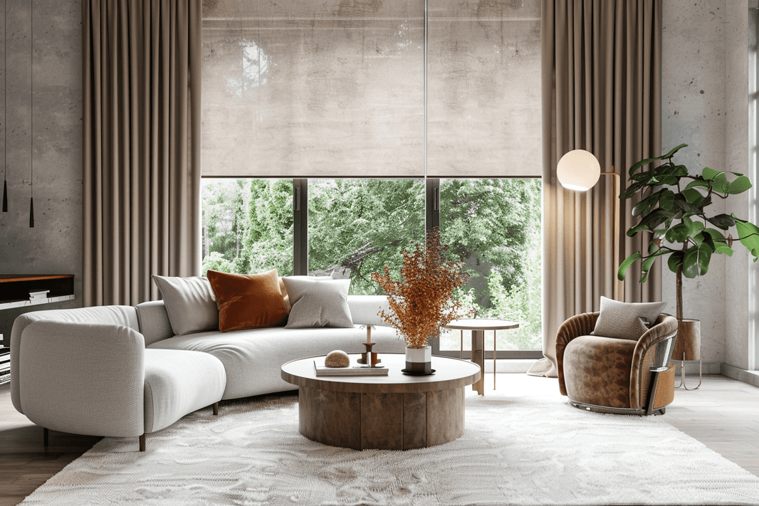 How to Put Curtains Over Blinds - TheHues