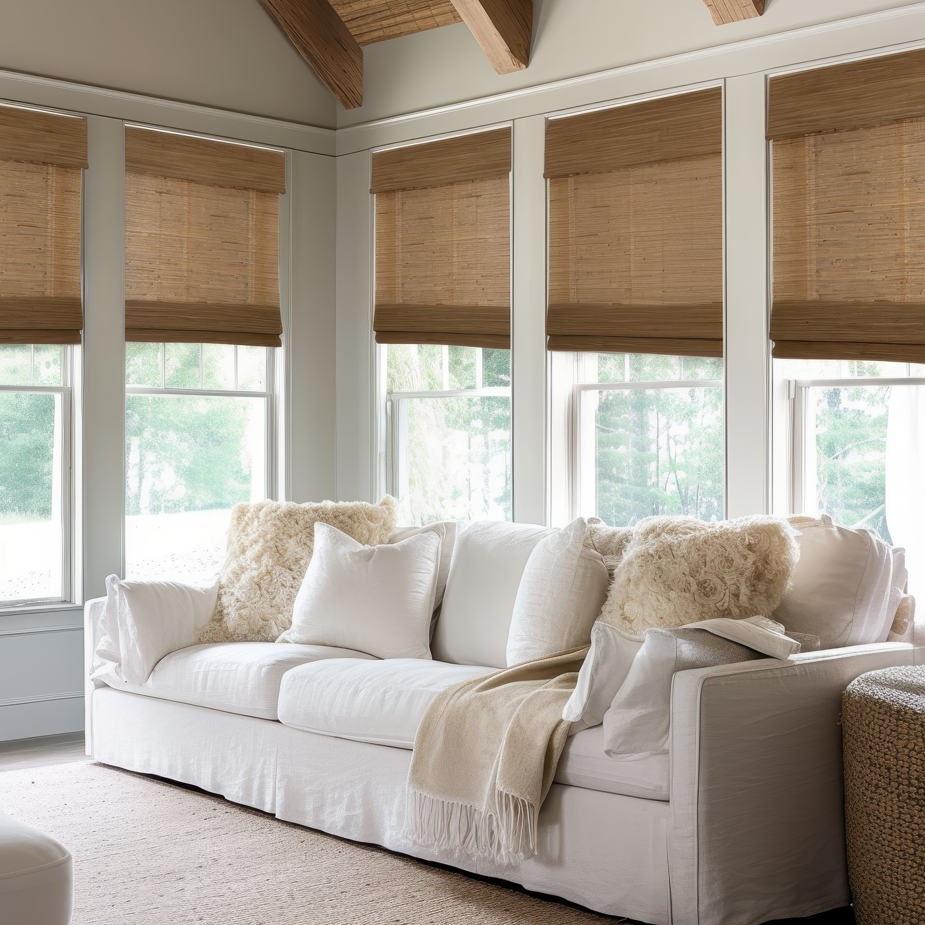 Woven Whispers Crafting Light Privacy with Wood Shades