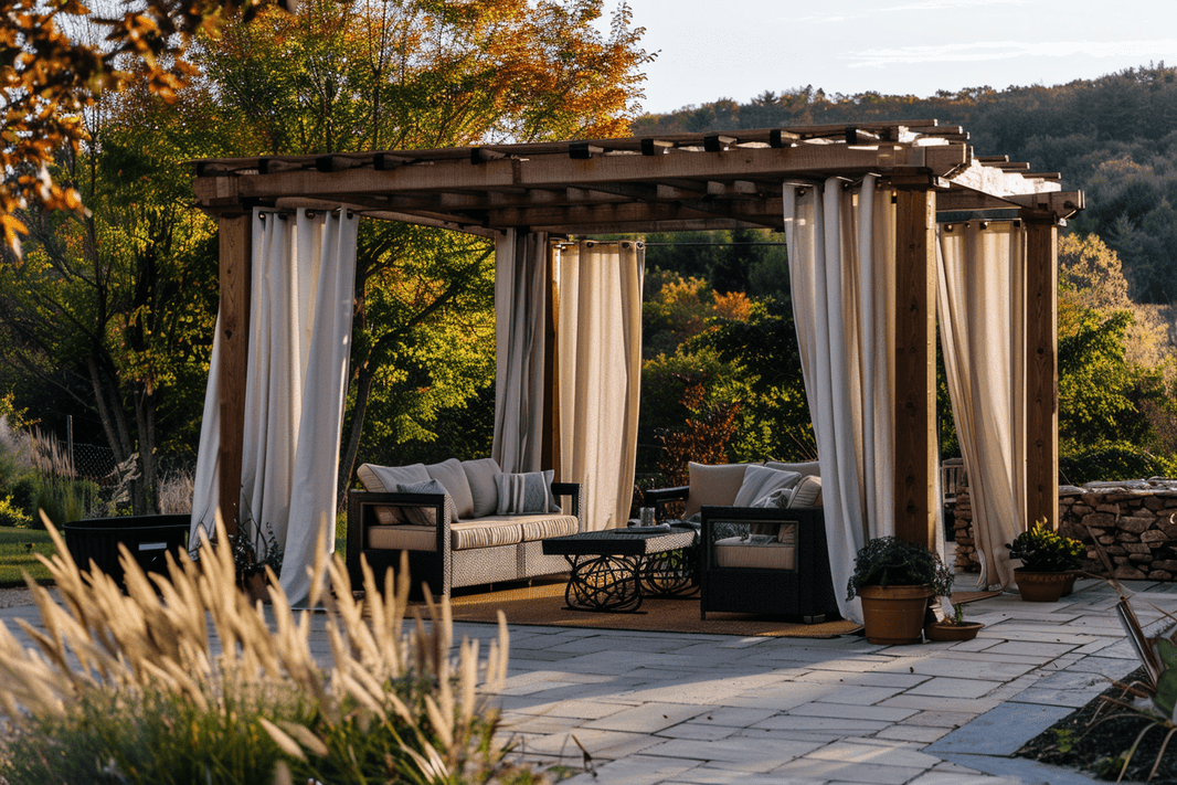 Your Complete Guide to Pergola Curtains - TheHues