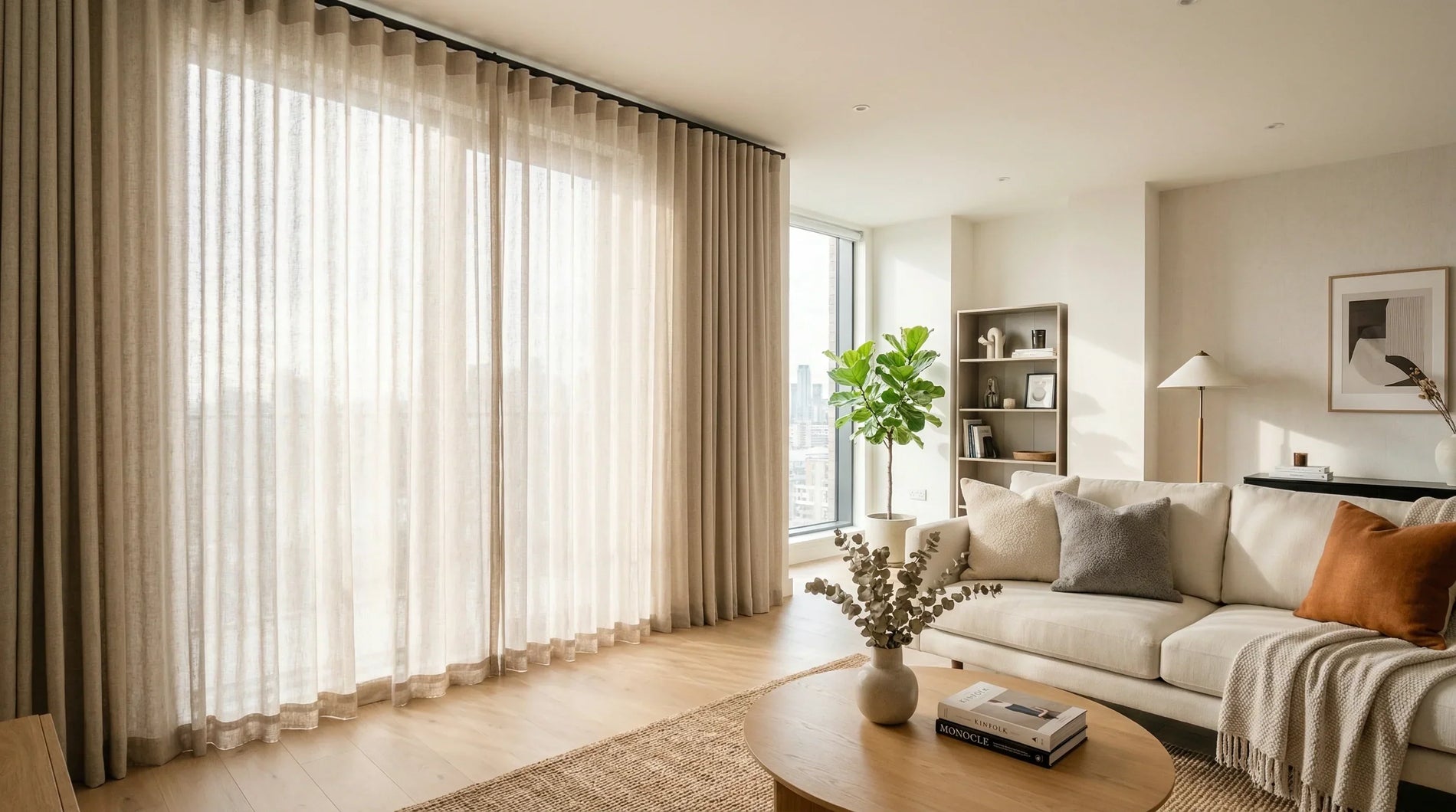 Custom size curtains for renters with awkward windows