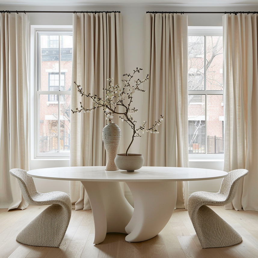 how to add texture and warmth with textiles in the dining room