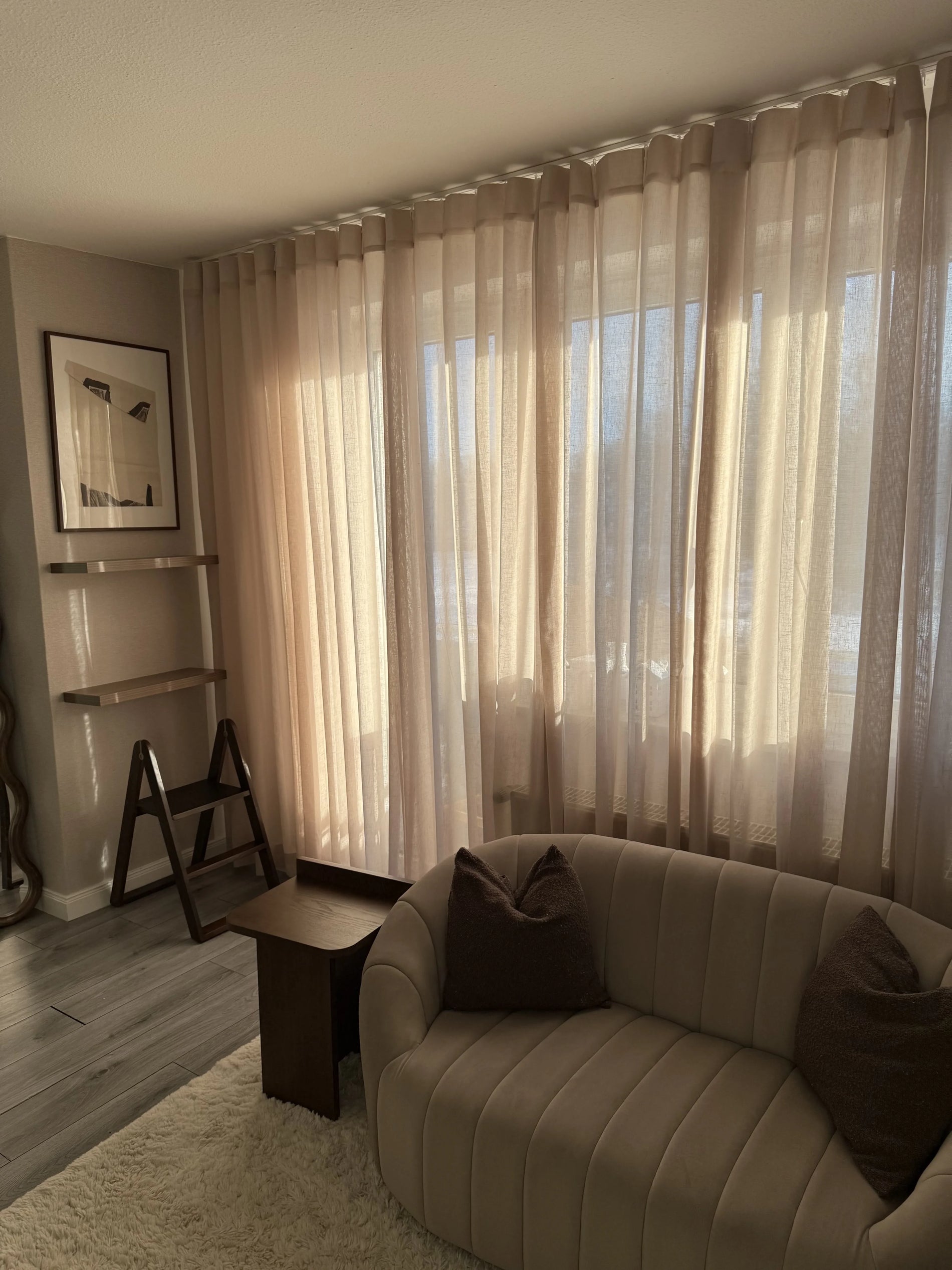 Custom size curtains for renters with awkward windows