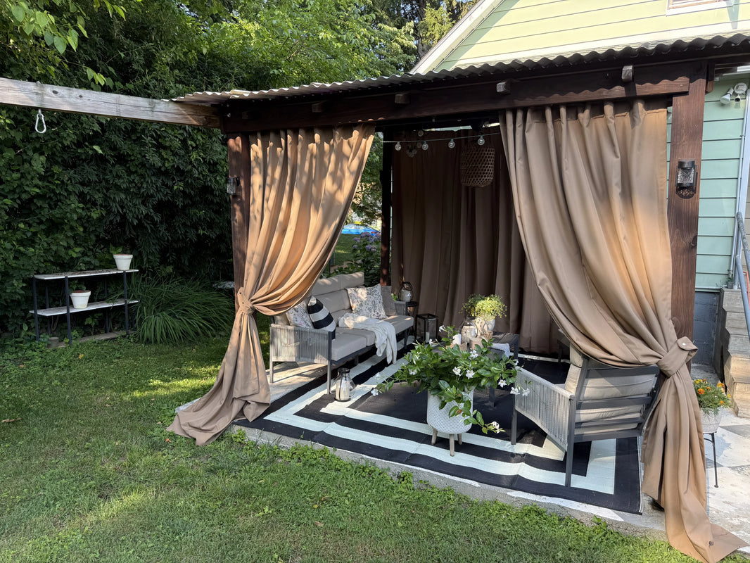 How to keep outdoor curtains from blowing in the wind