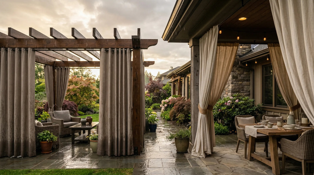 Waterproof vs water-resistant outdoor curtains: what's the difference?