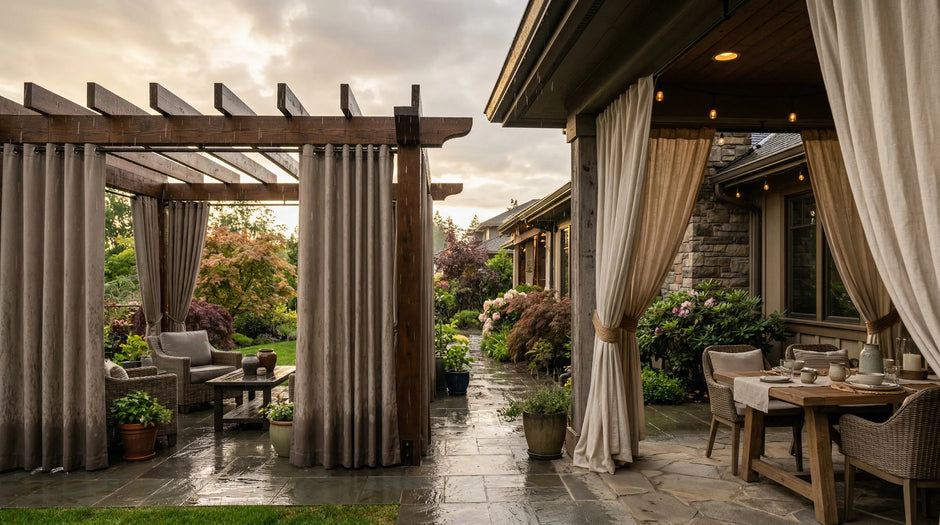 Waterproof vs water-resistant outdoor curtains: what's the difference?