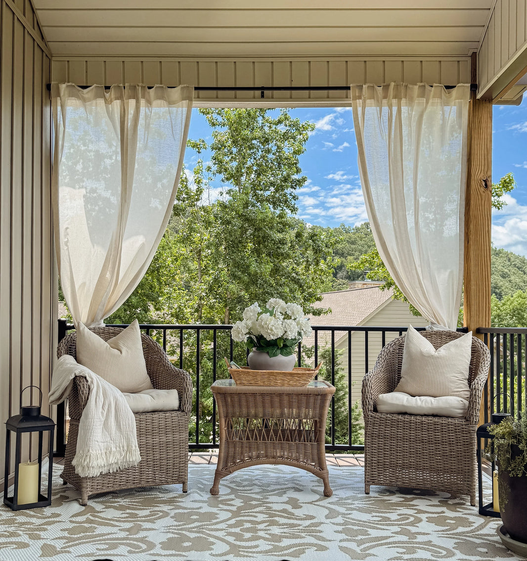 Apartment balcony curtains: no-drill outdoor curtain solutions for renters