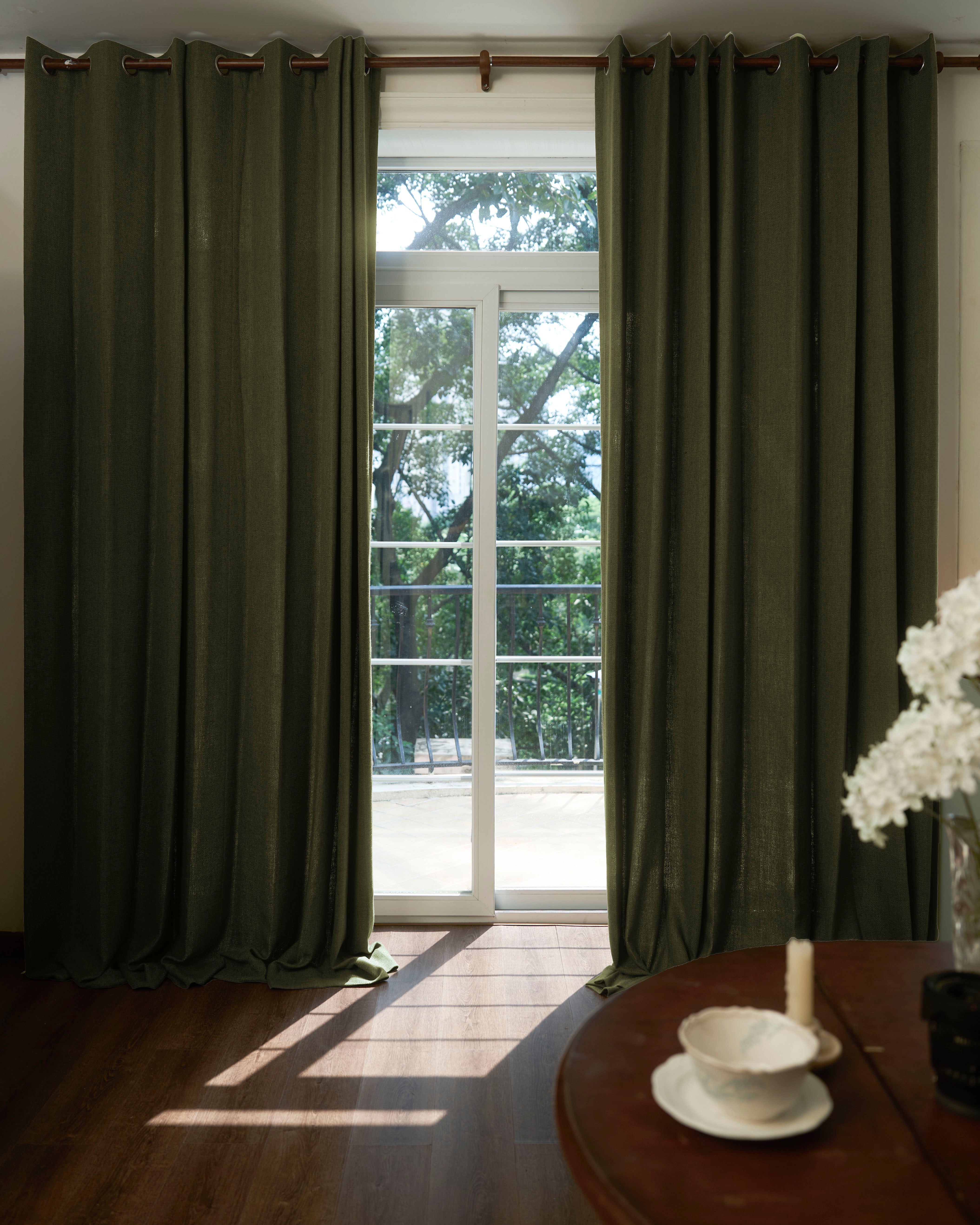 Iris Textured Custom Curtain - TheHues