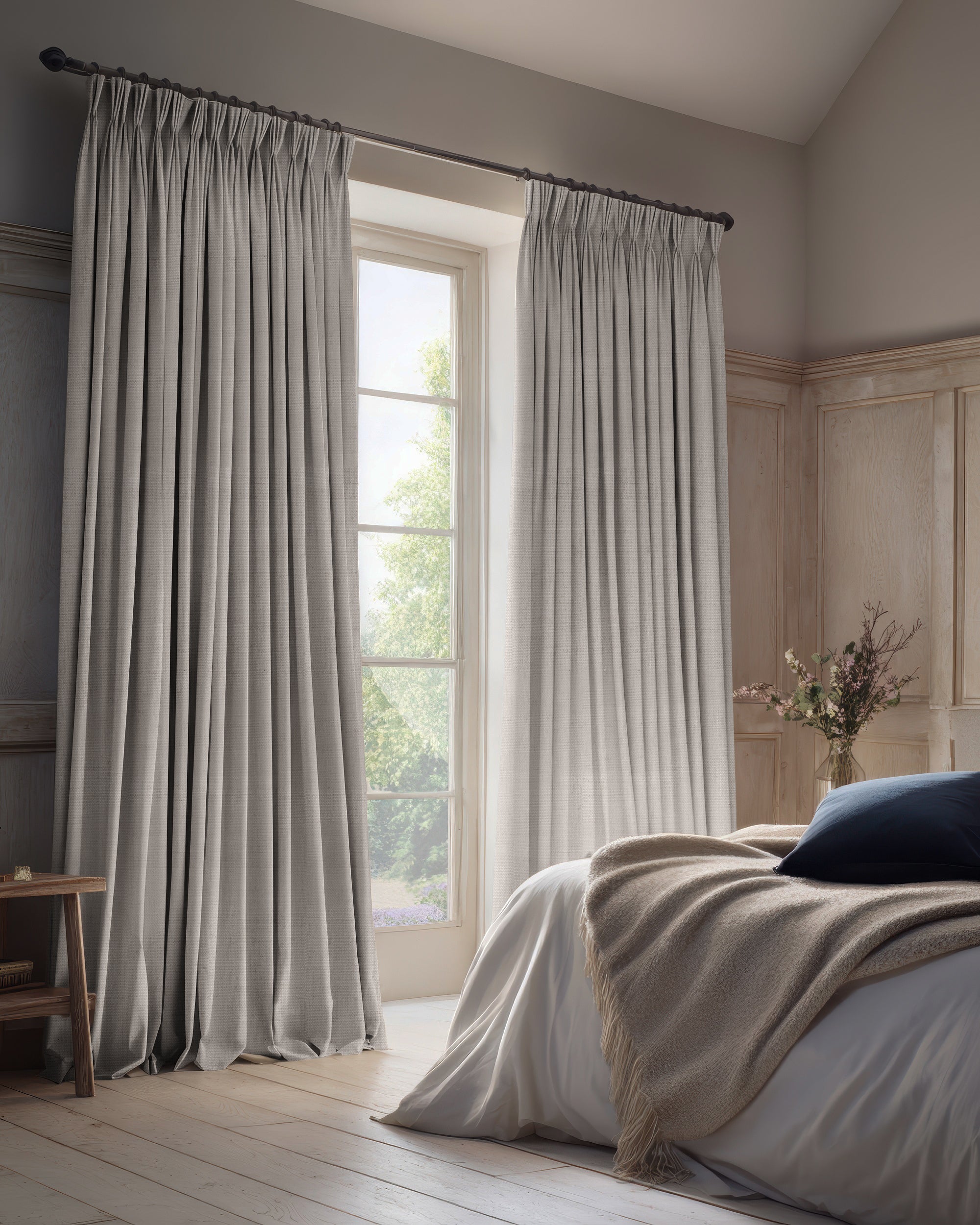 Sally Linen Blend Custom Curtain