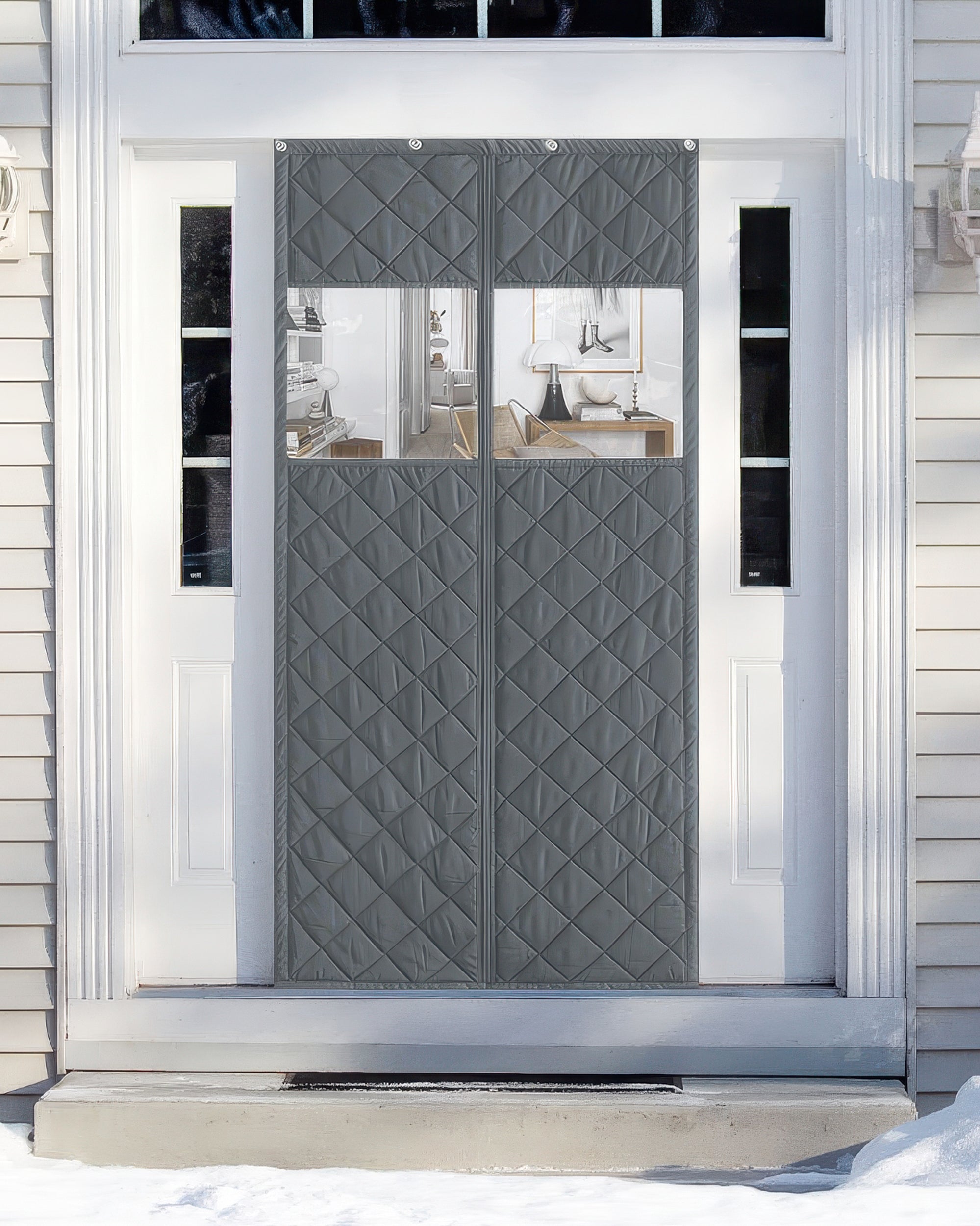 Oxford Thermal Insulated & Soundproof Custom Magnetic Door Curtain with PVC