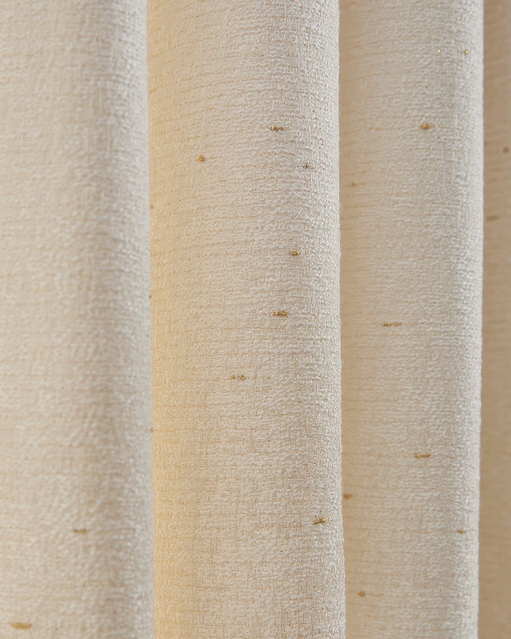 Haze Linen Blend Golden Threads Textured Custom Curtain - TheHues