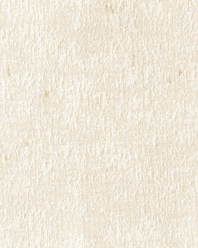 Detailed view of cream Haze Linen Blend custom curtain fabric, showing its textured weave and subtle golden thread accents.