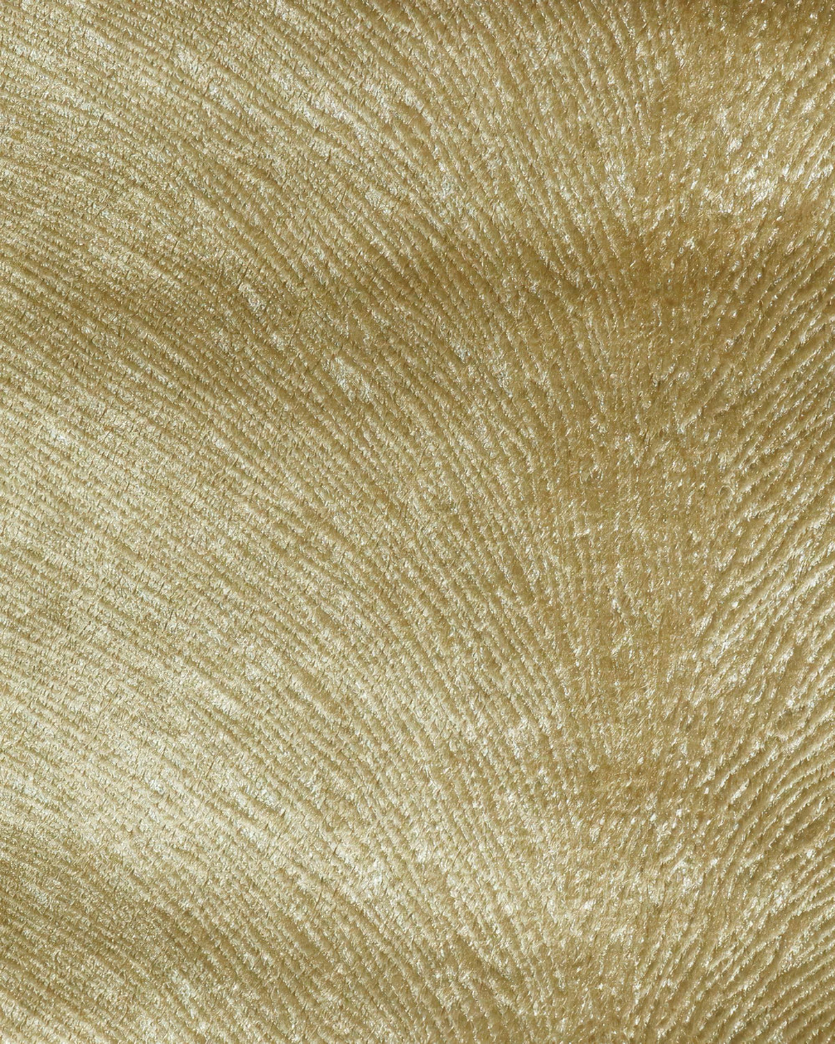 Luxurious Palma foil printed velvet custom curtain fabric, shimmering gold with an elegant, textured diagonal pattern.