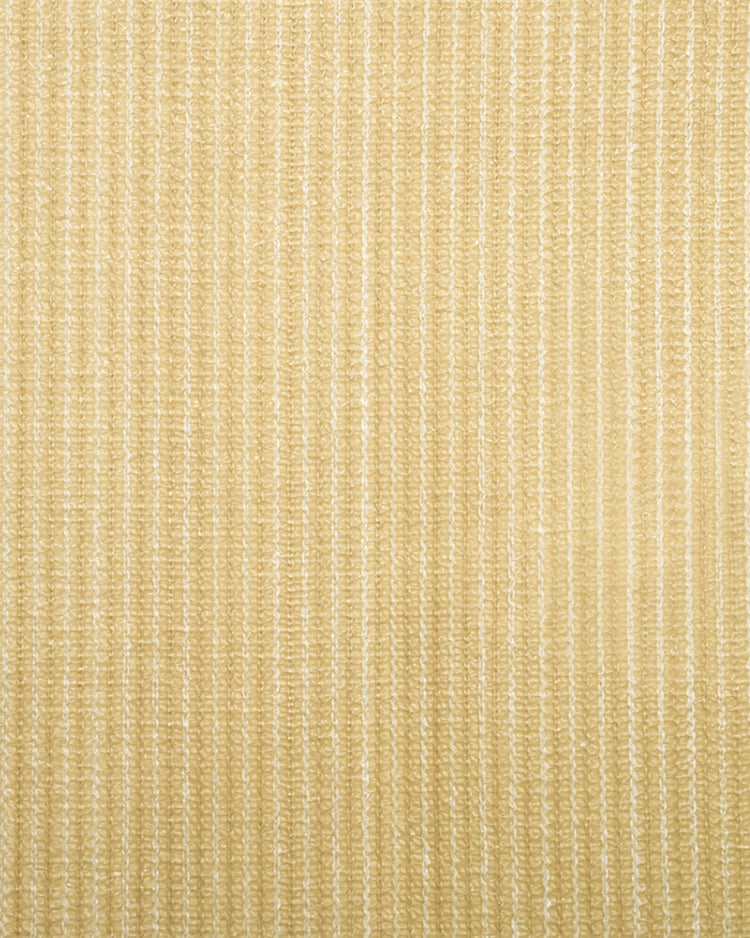 Close-up of light tan HDPE breathable fabric for custom rectangle sun shade, showing ribbed, woven texture.