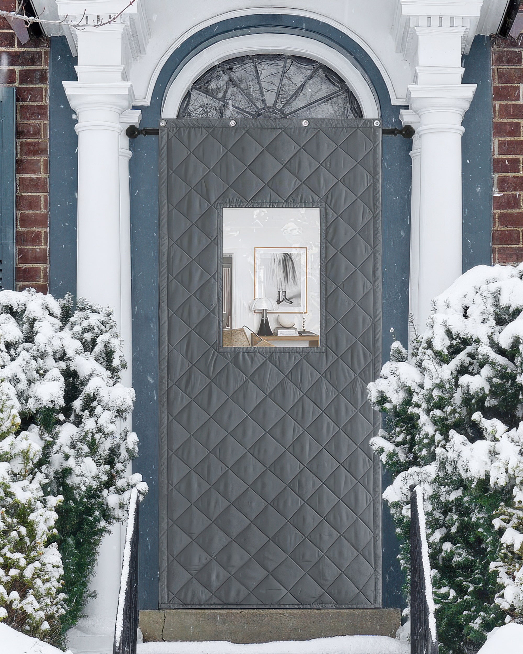 Oxford Thermal Insulated & Soundproof Custom Door Curtain With PVC