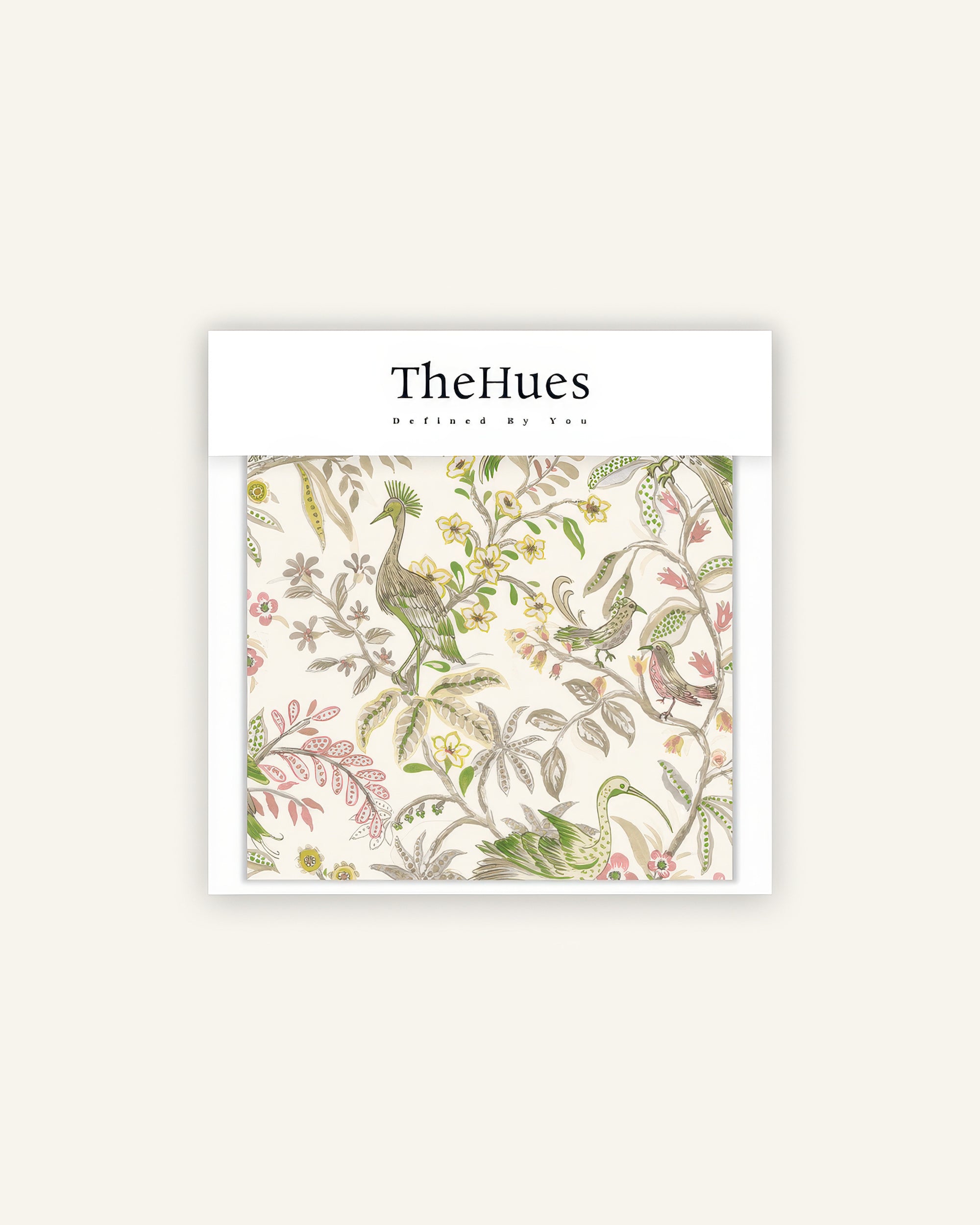 Peacock Linen Blend Heavyweight Floral Patterned Fabric Swatches