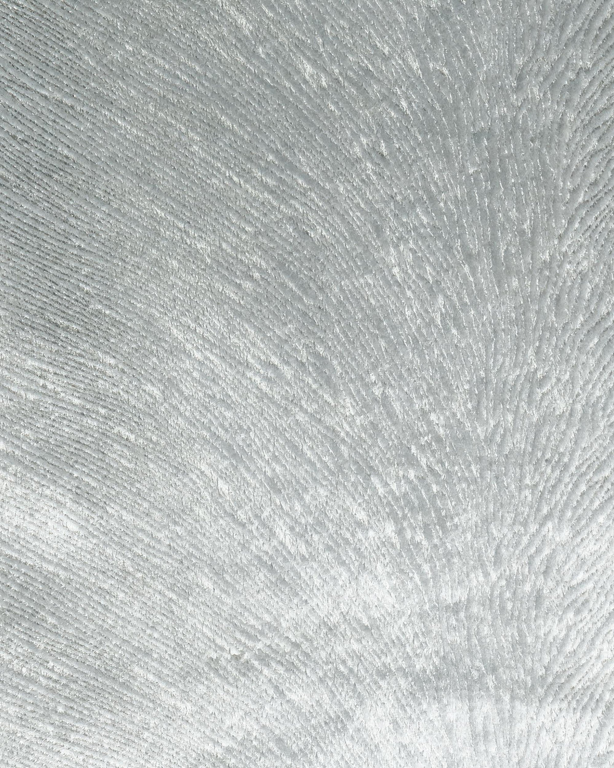 Silvery Palma Foil Printed Velvet custom curtain fabric, showcasing a luxurious textured, radiating Palma pattern from Italy.