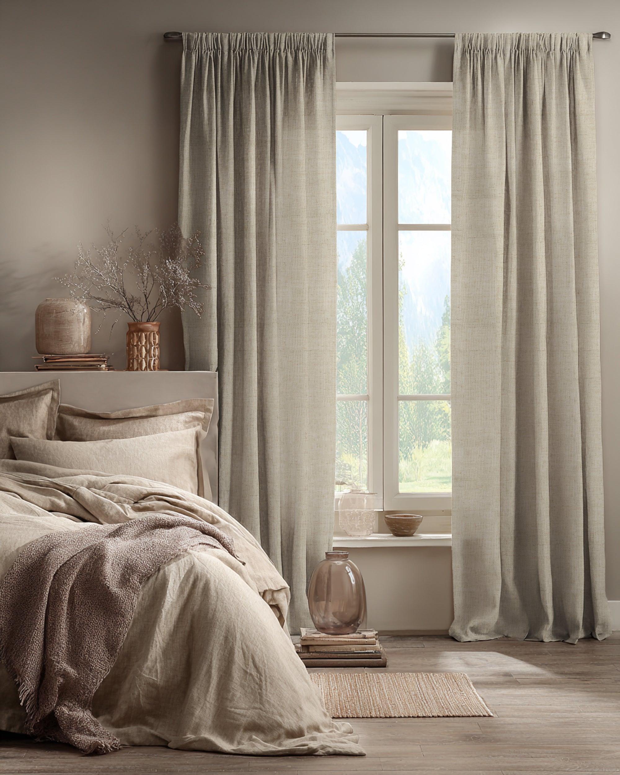 Breeze Linen Blend Custom Curtain
