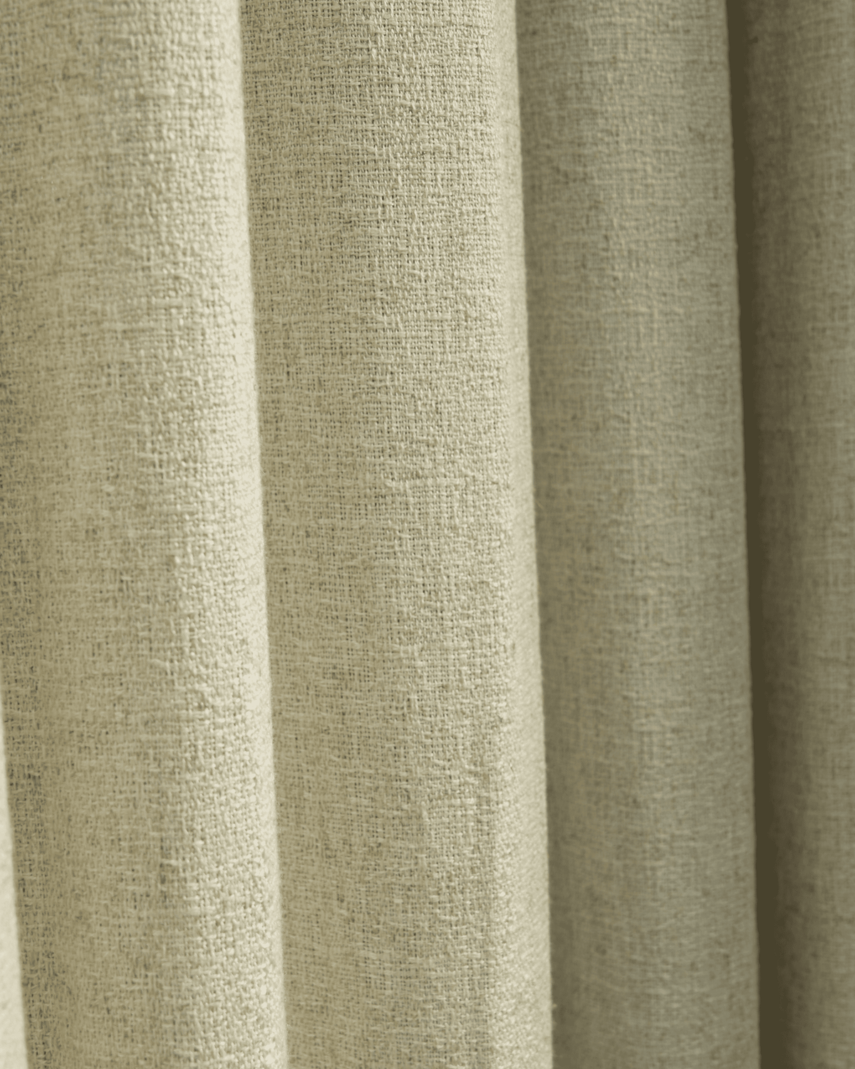 Premium Fiona Linen Blend custom curtain fabric close-up, showcasing natural textured weave & elegant drape.