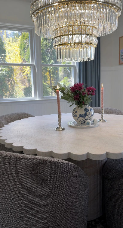 Classic Velvet Custom Curtain — dining room window