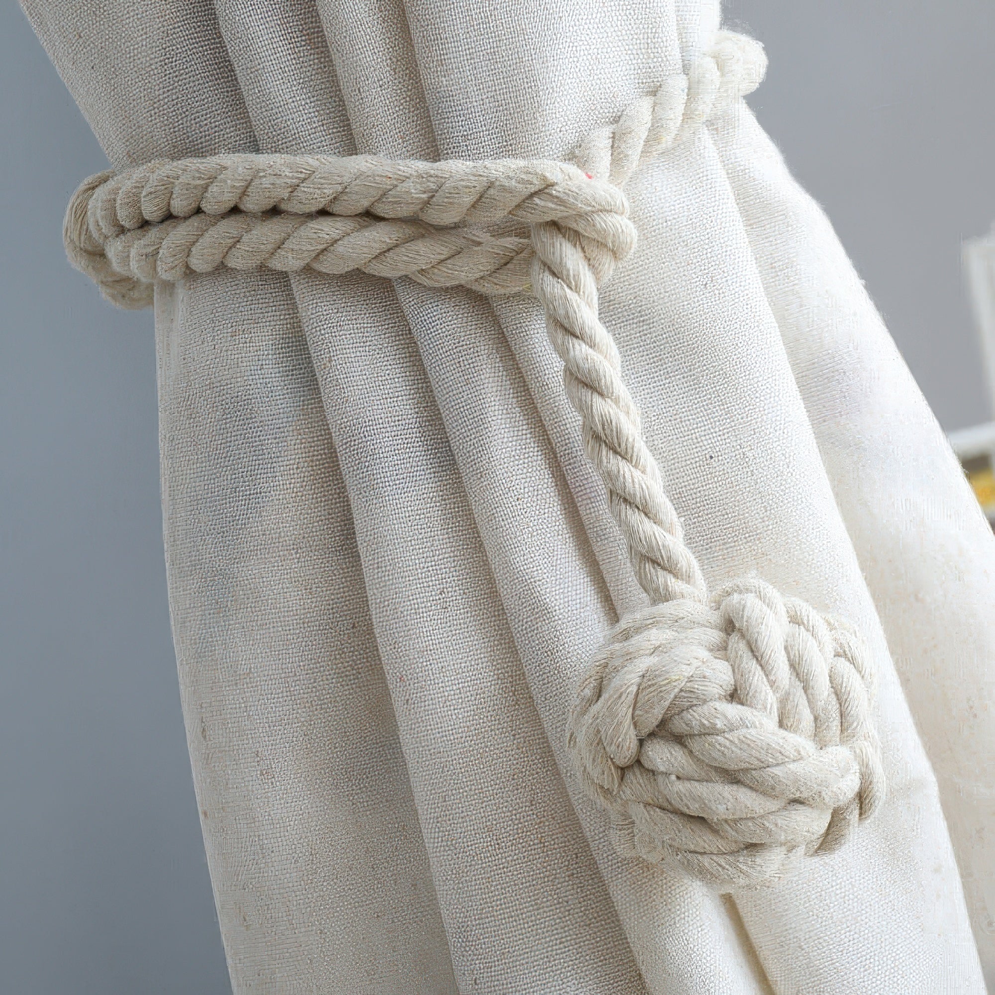 Woven Ball Curtain Tieback 2 Pieces - TheHues