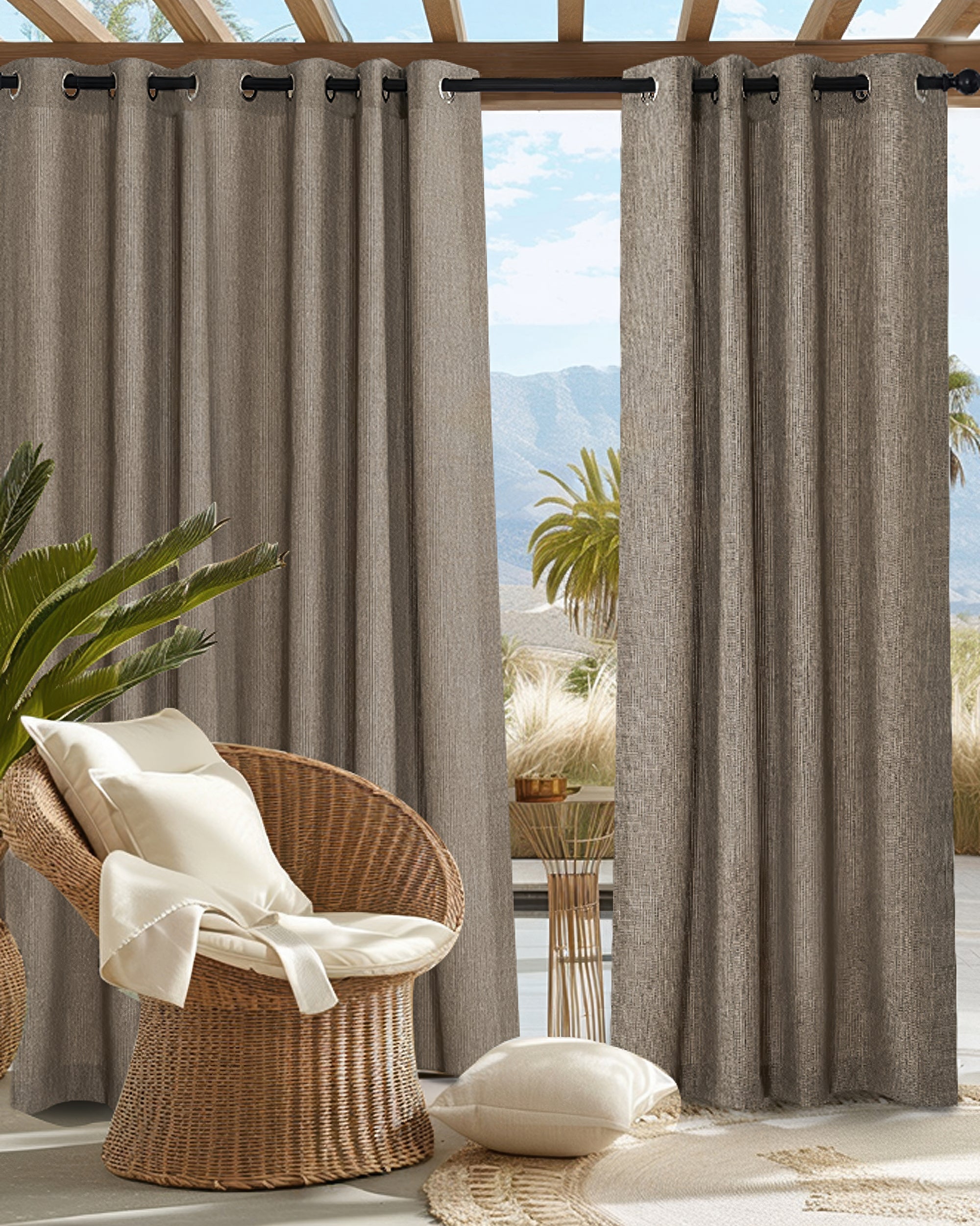 Boston High-Performing Fade-Resistant Waterproof Custom Outdoor Curtain
