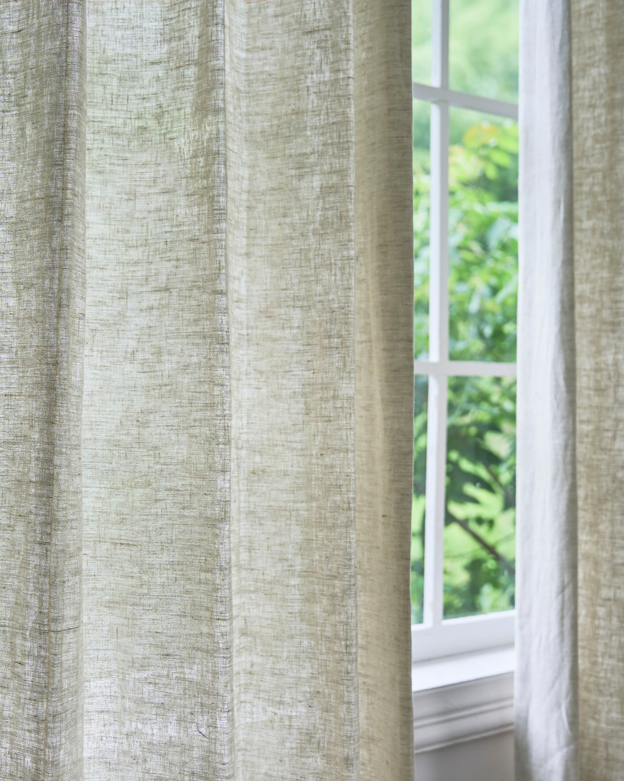 Brittany 100% Linen Custom Curtain - TheHues