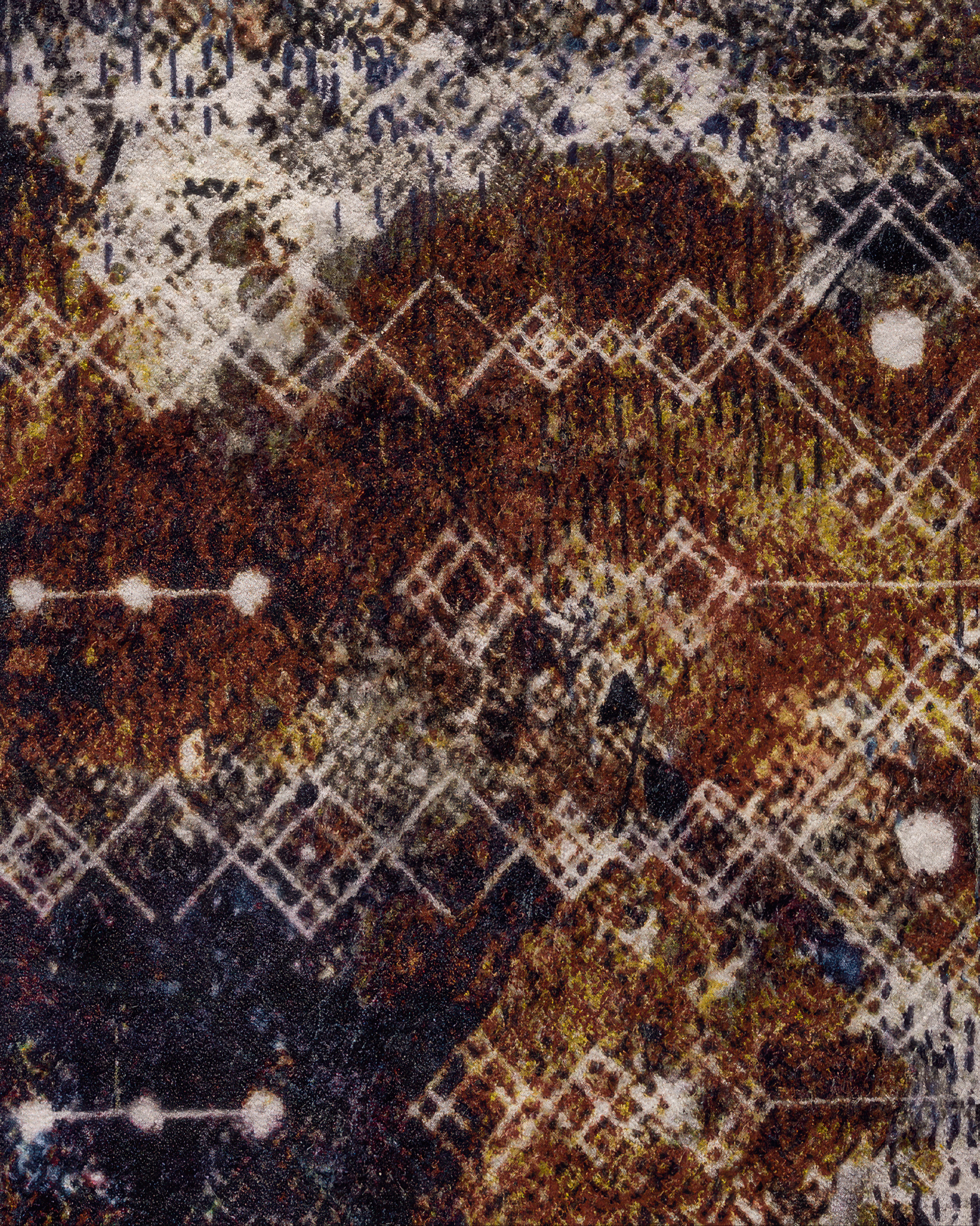 Vintage Faded Moroccan Washable Area Rug - TheHues