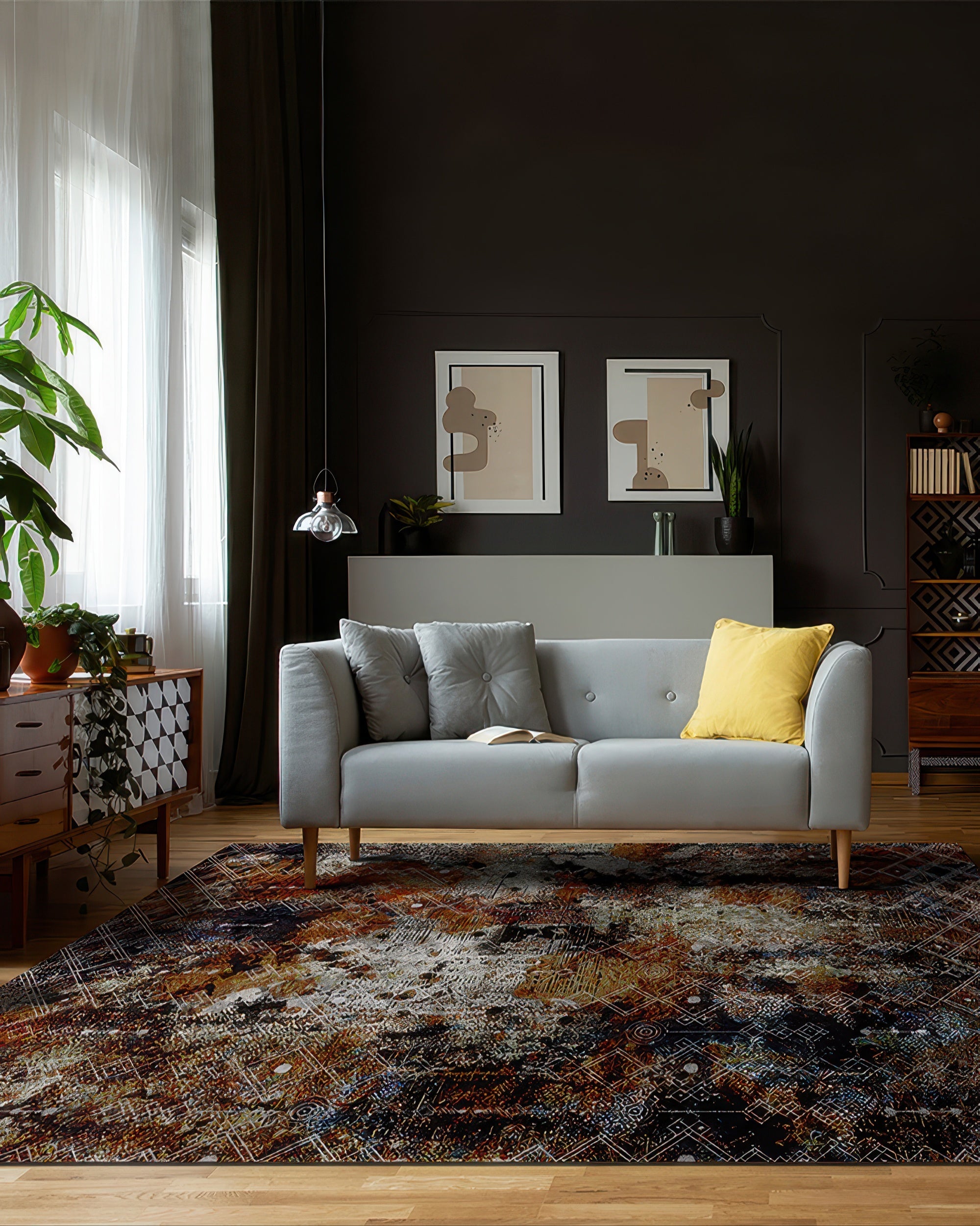 Vintage Faded Moroccan Washable Area Rug - TheHues