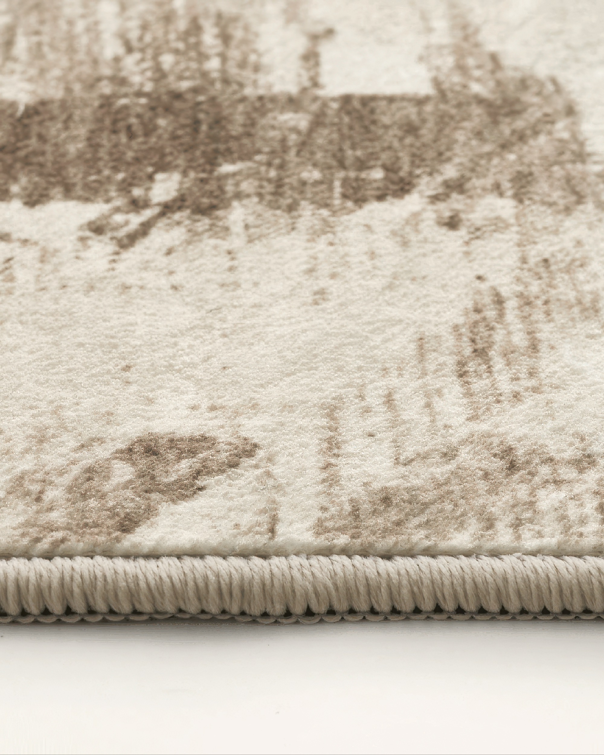 Geometric Vintage Tara Neutral Washable Area Rug