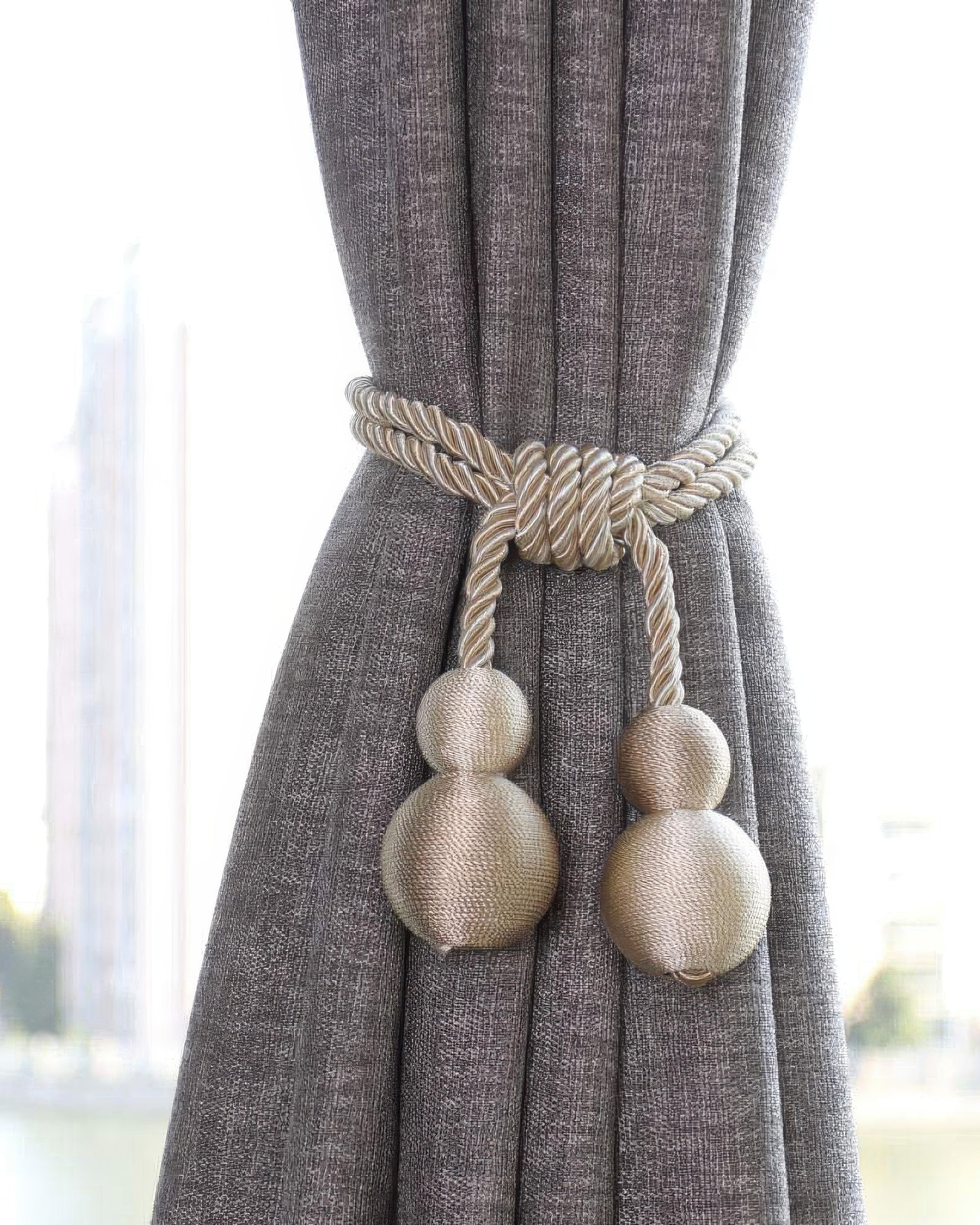 Hanging Ball Curtain Tieback - TheHues