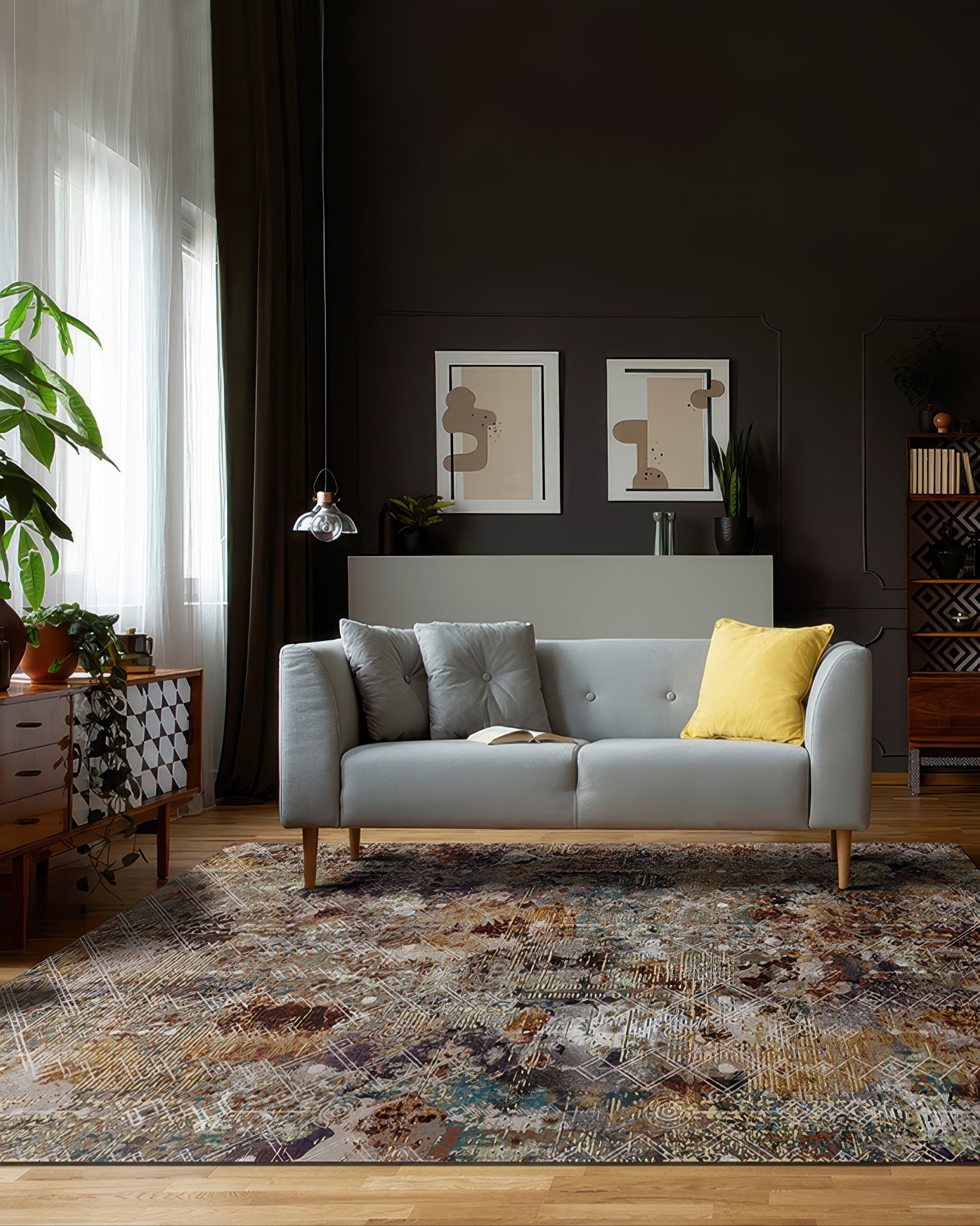 Vintage Faded Moroccan Light Washable Area Rug - TheHues
