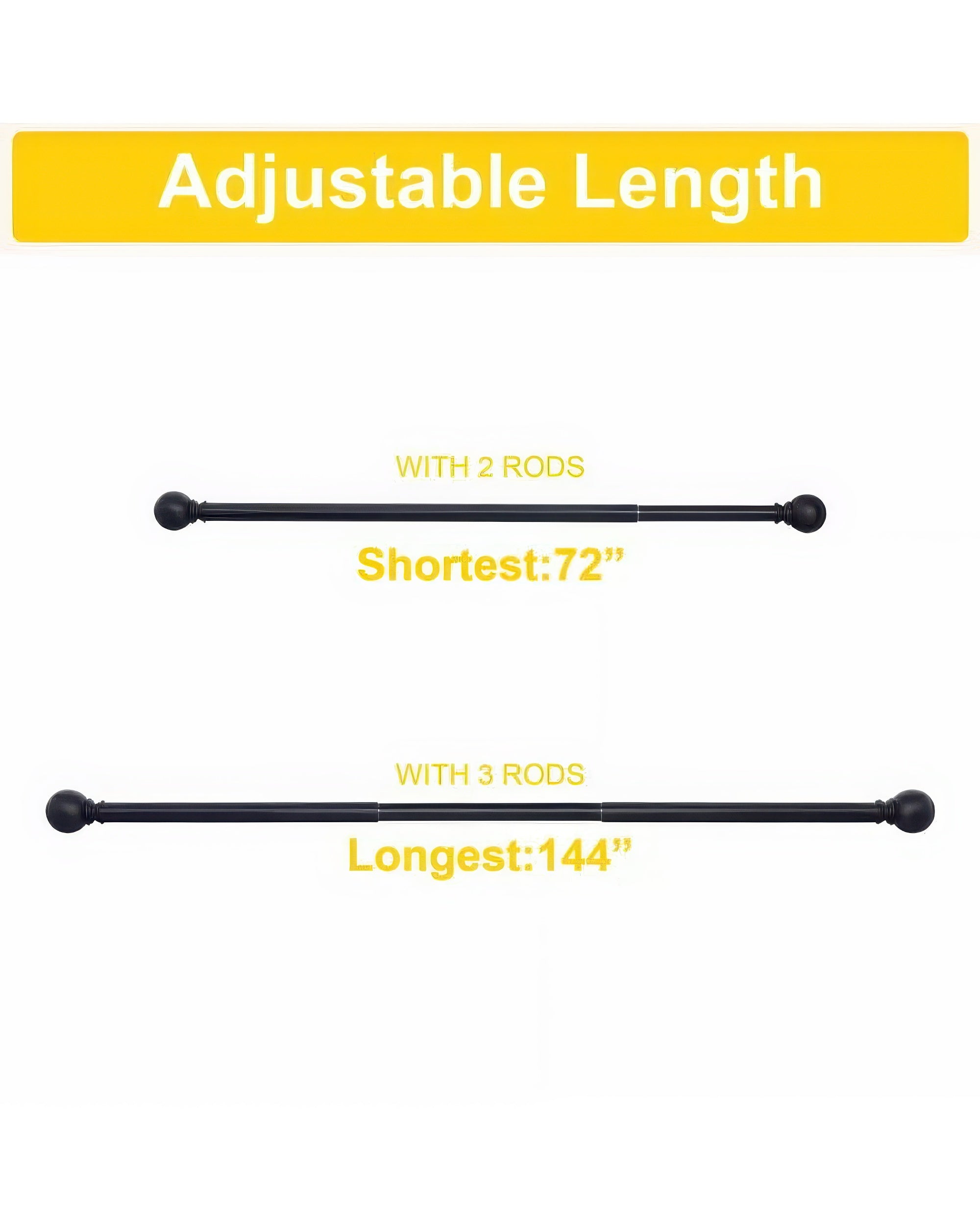 Classic Ball Adjustable Curtain Rod