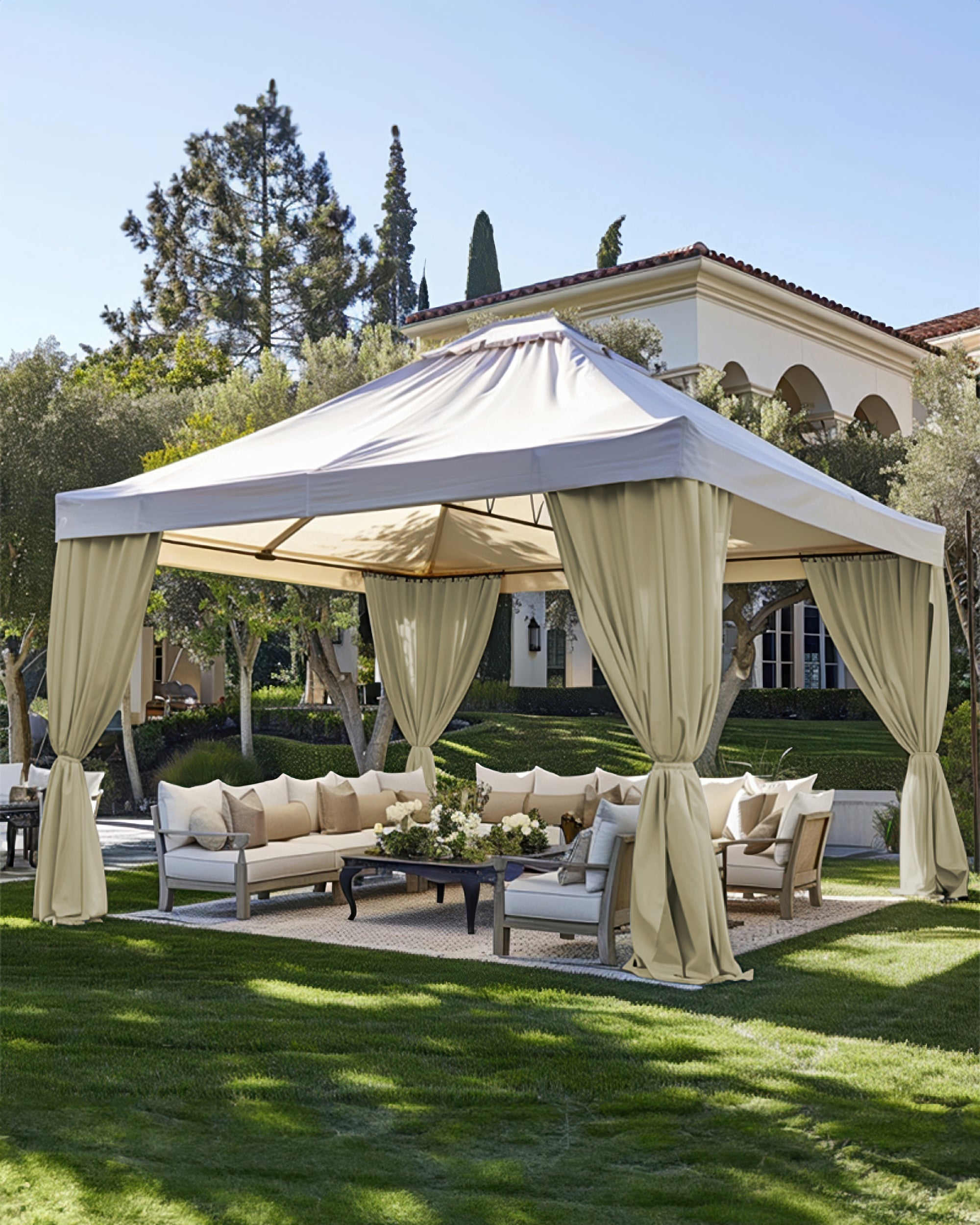 FadeShield™ Canvas Waterproof Lightweight Custom Outdoor Curtain