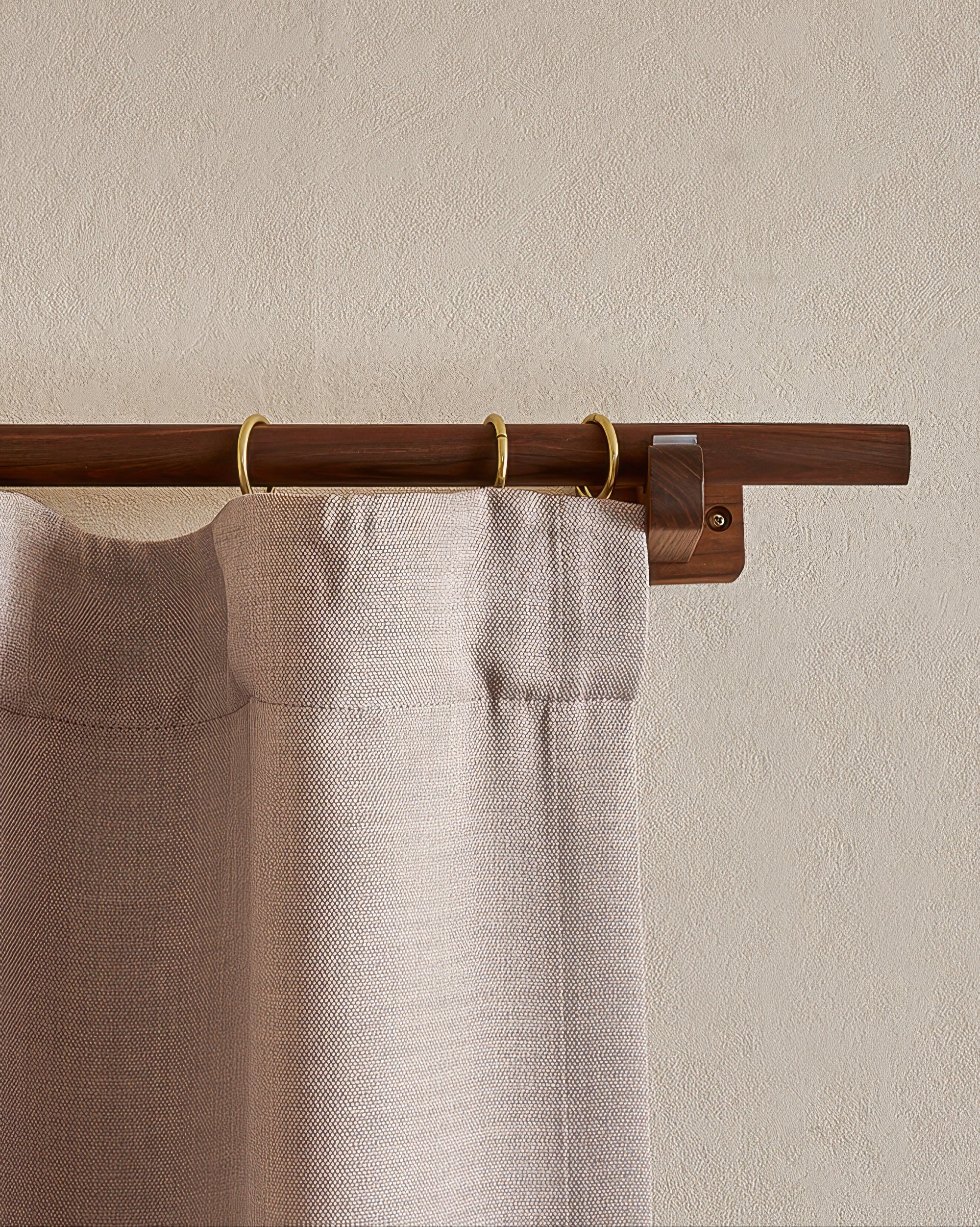 Minimal Wooden Curtain Rod - TheHues