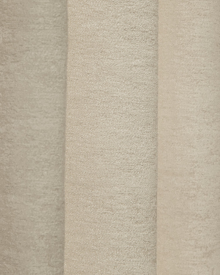 Textured Ambient Jacquard custom curtain fabric, light beige with subtle vertical folds & shimmering weave for elegant window treatments.