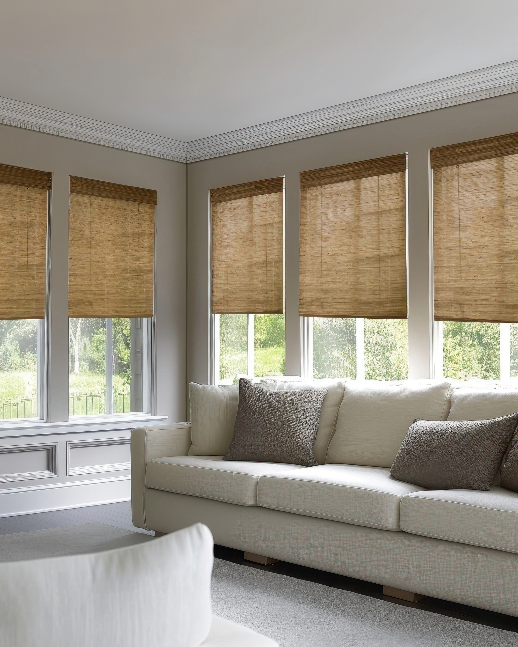 Mia Jute  Motorized Woven Shade - Straw
