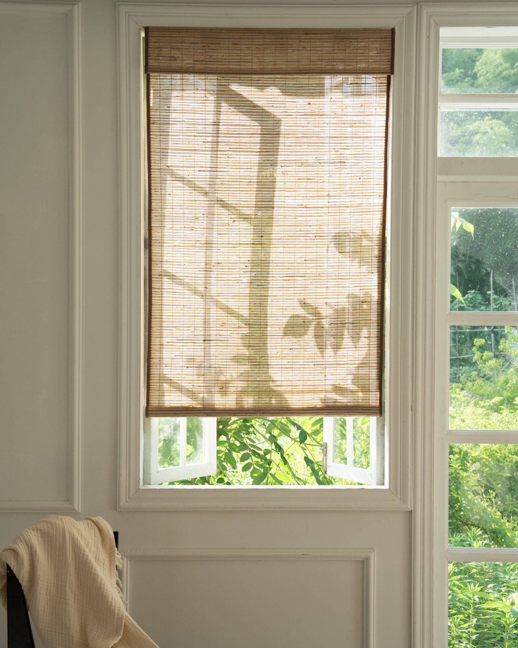 Mia Jute Motorized  Woven Shade - Ecru
