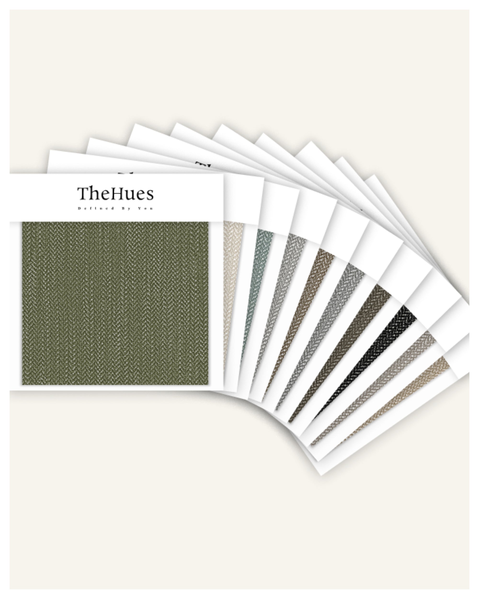 Ivy Linen Look Heavyweight Herringbone Textured Fabric Swatches