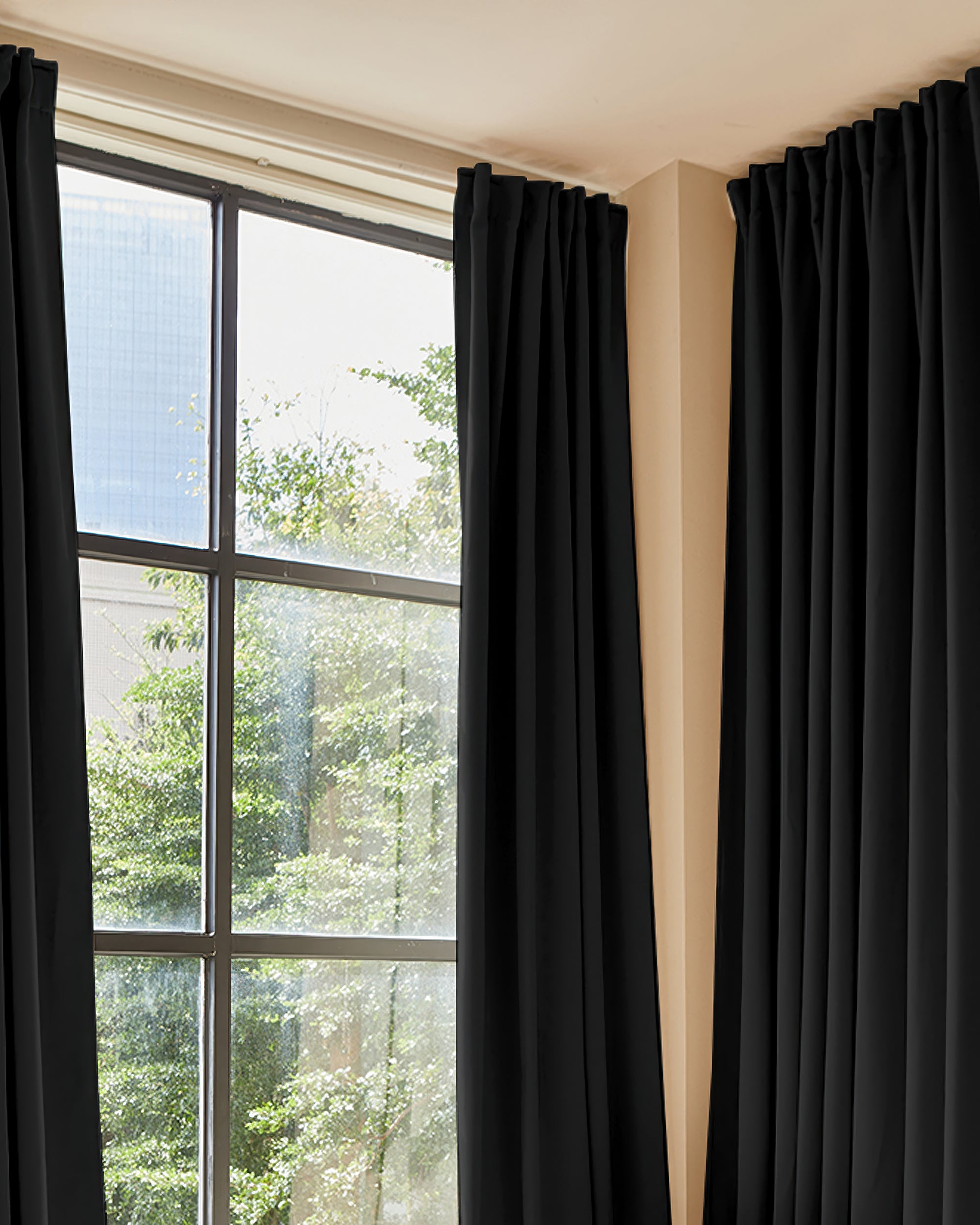 Hussein Custom Curtain Black Living Room