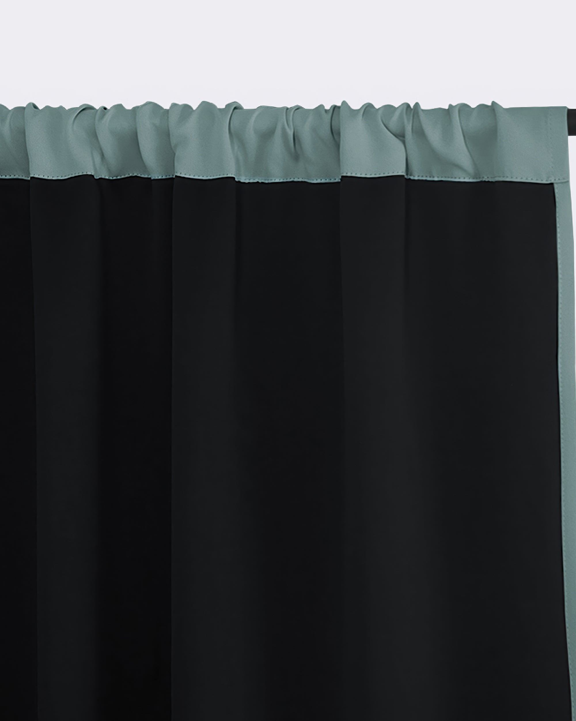Hussein Custom Curtain Blue Green Liner