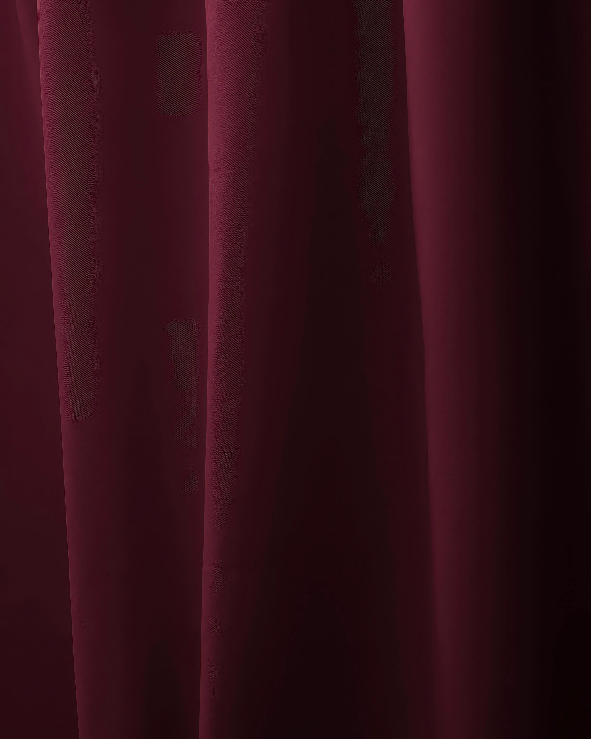 Hussein Custom Curtain Burgundy Red Close-up