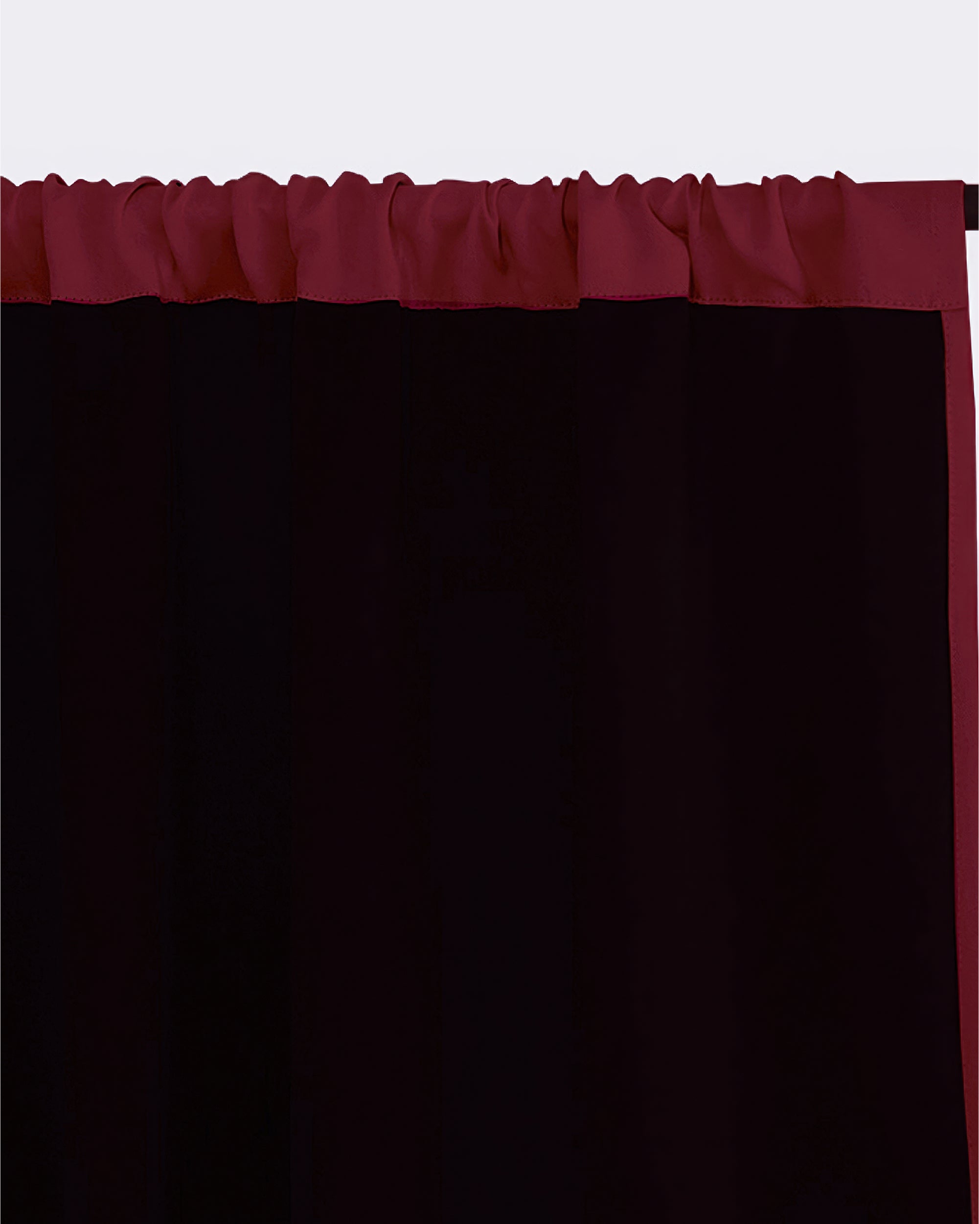 Hussein Custom Curtain Burgundy Red Liner