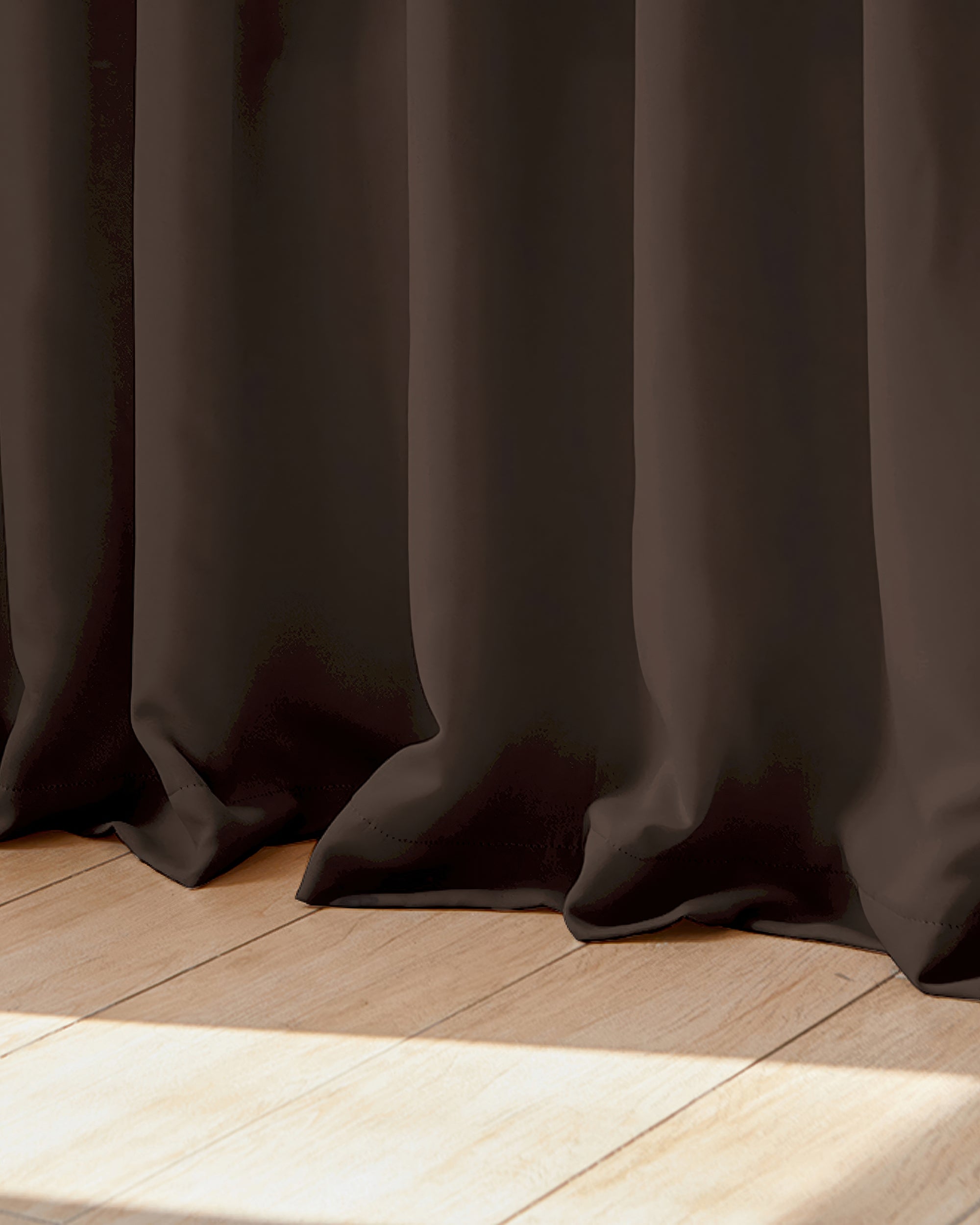 Hussein Custom Curtain Coffee Puddle