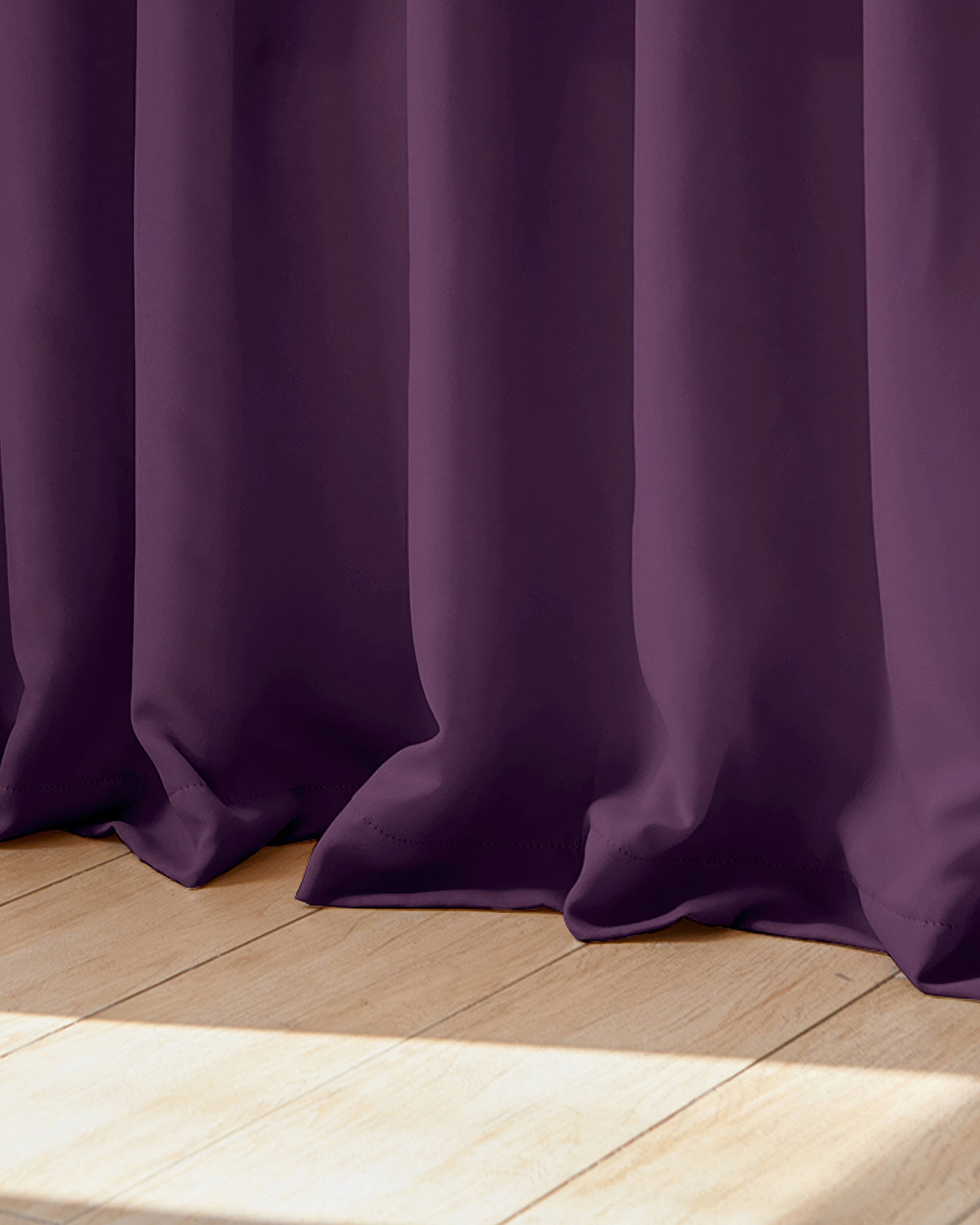 Hussein Custom Curtain Deep Purple Puddle